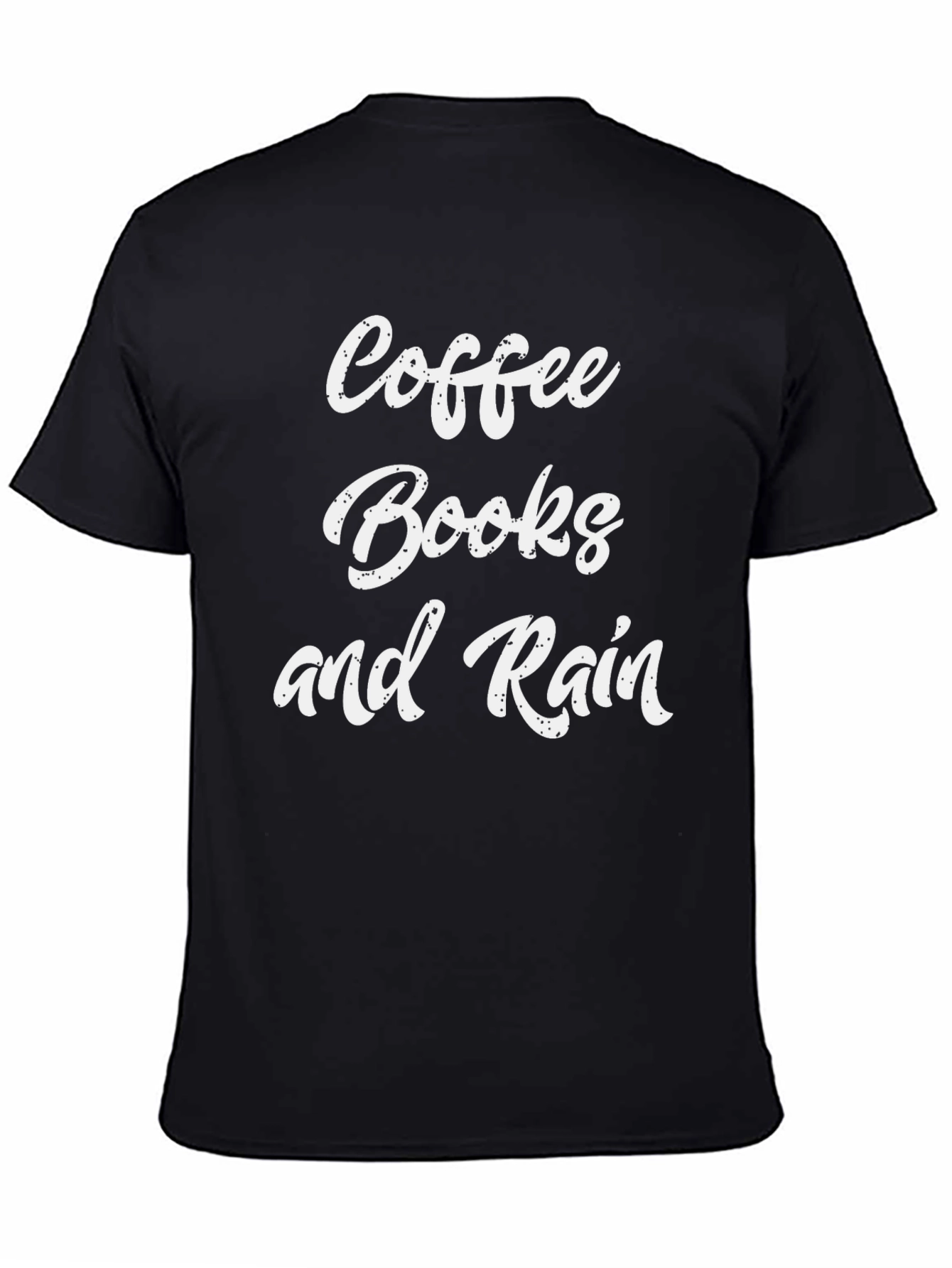 Coffee Books and Rain Black T-Shirt