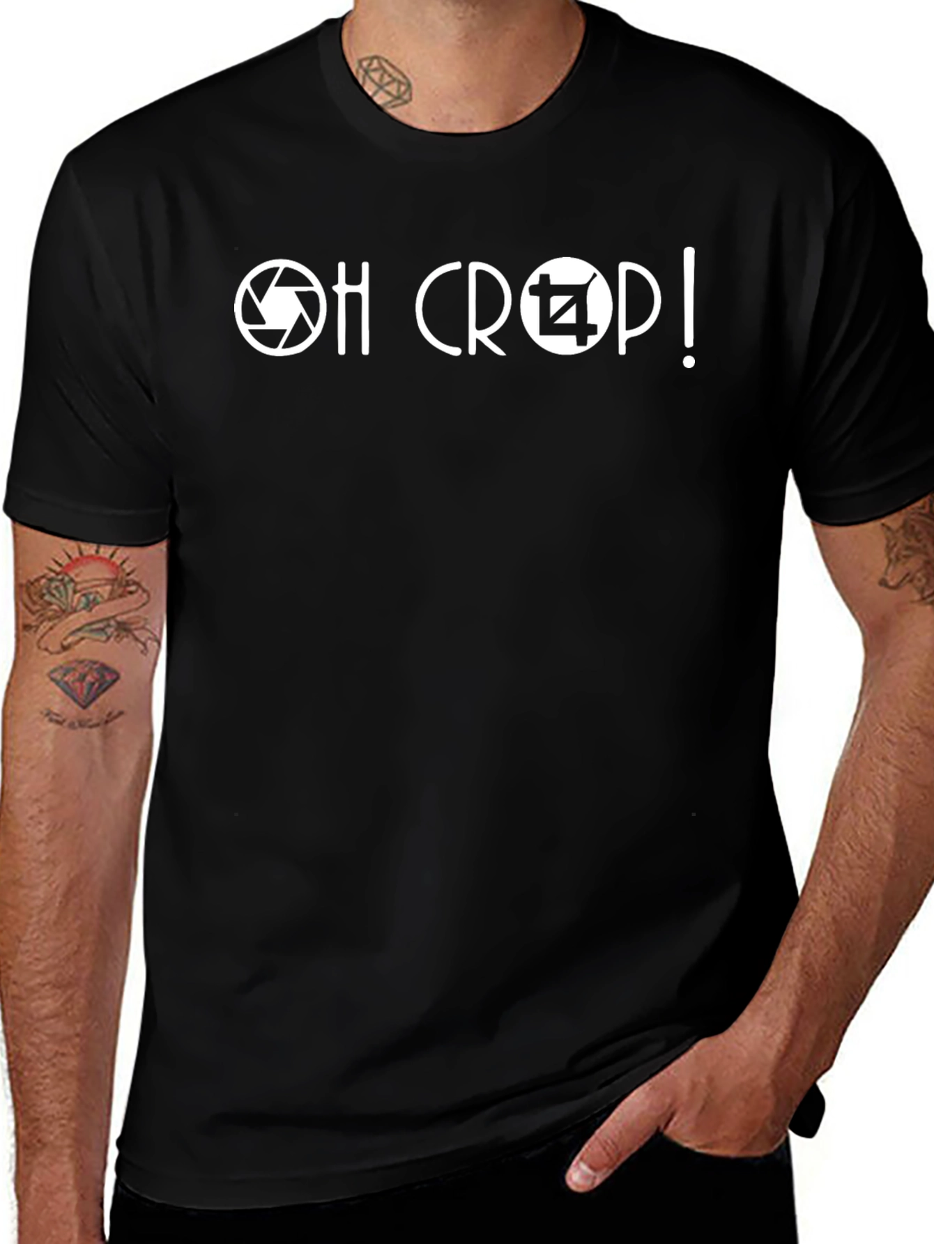 Oh Crop! Photographers Black Graphic Tee