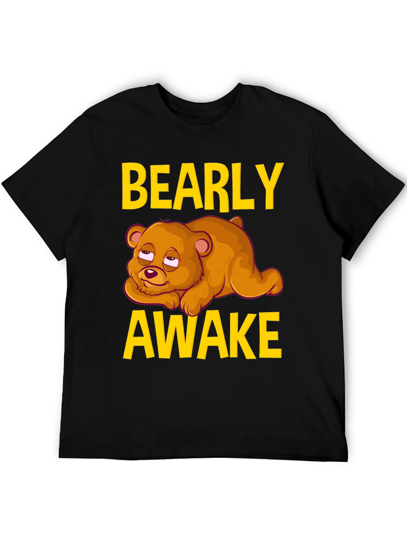 Bearly Awake Graphic Tee - Funny Sleepy Bear T-Shirt