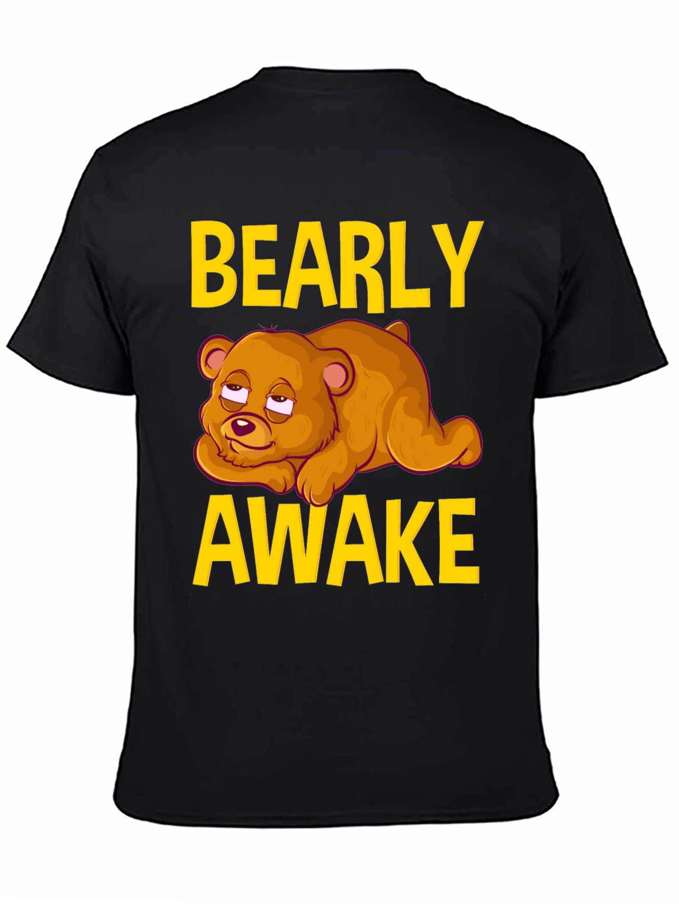 Bearly Awake Graphic Tee - Funny Sleepy Bear T-Shirt