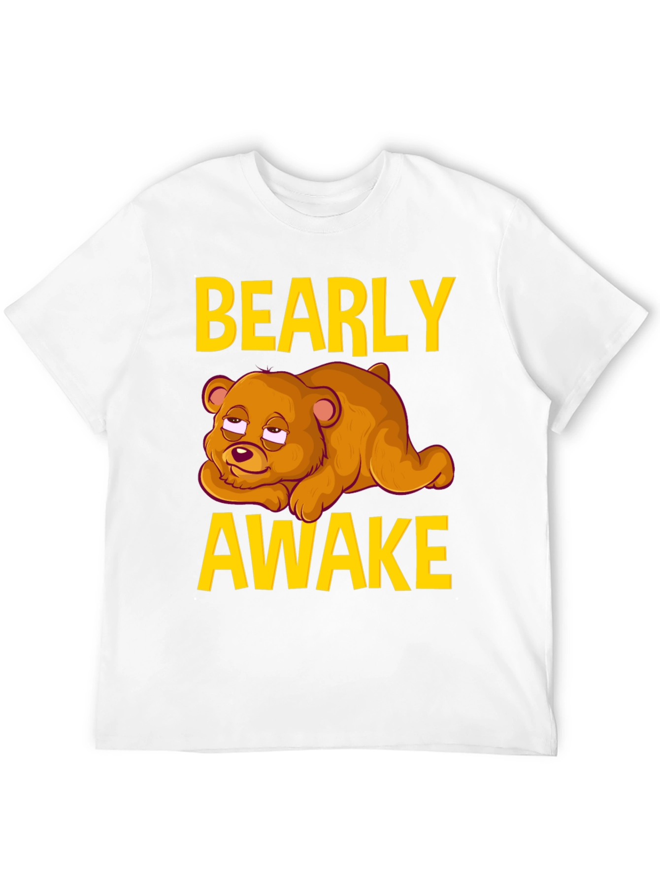 Bearly Awake Graphic Tee - Funny Sleepy Bear T-Shirt