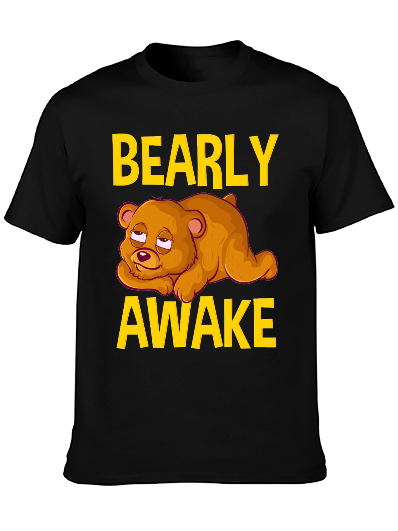Bearly Awake Graphic Tee - Funny Sleepy Bear T-Shirt