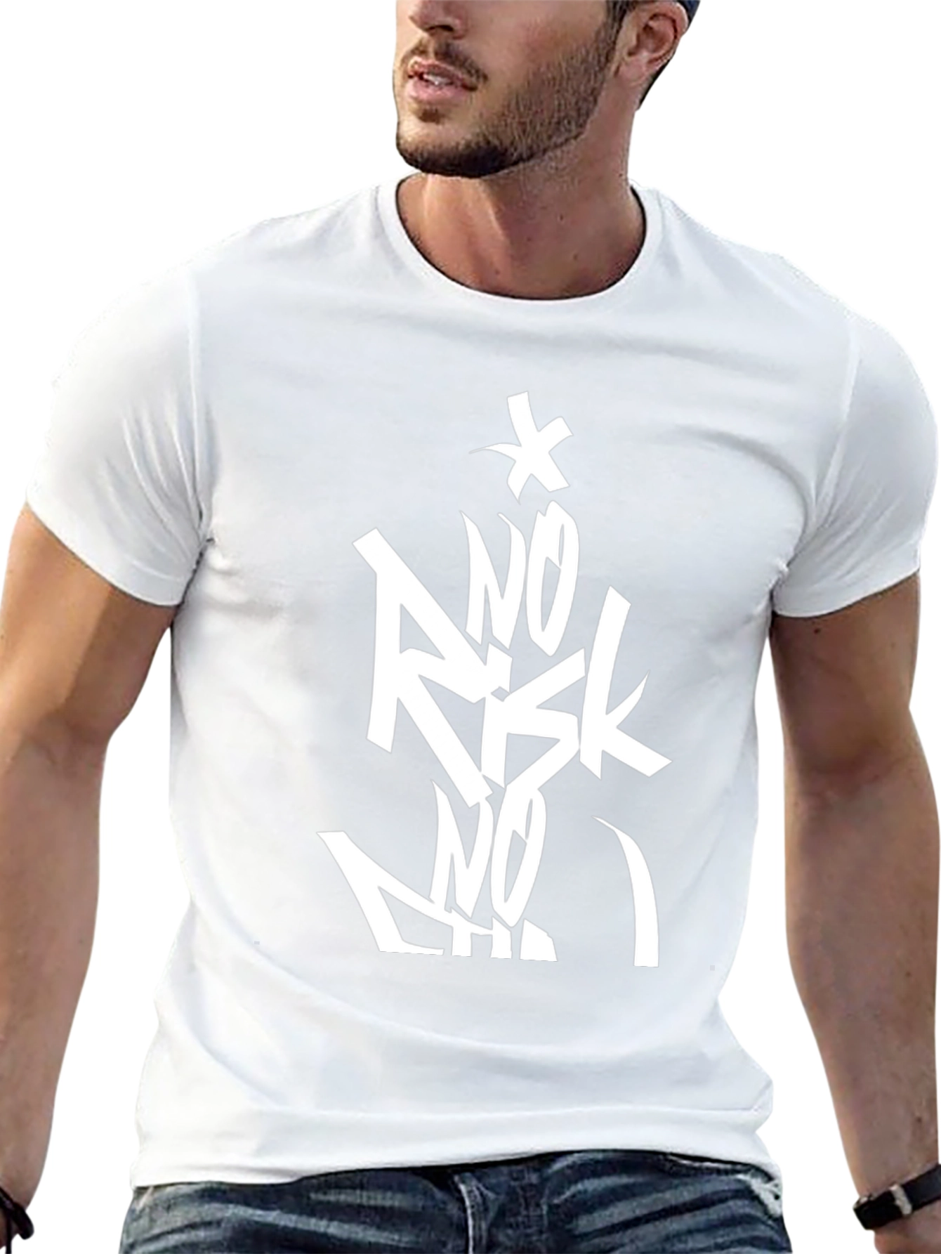 No Risk No Fun Black Graphic Tee