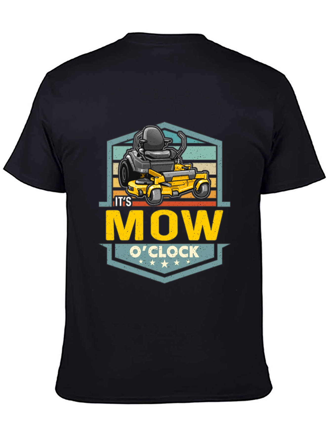 Its Mow OClock Black Graphic Tee