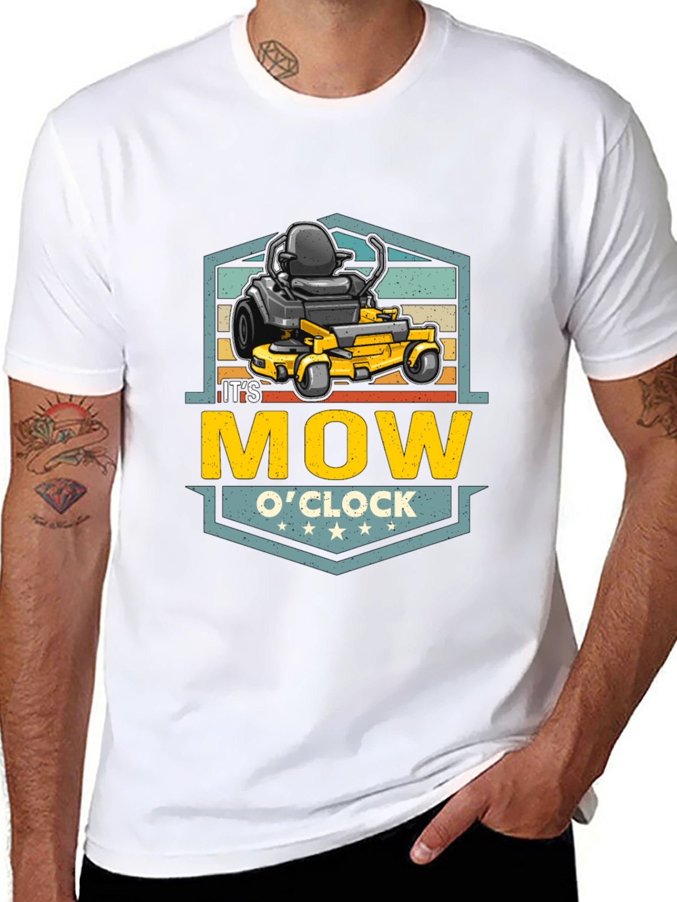 Its Mow OClock Black Graphic Tee