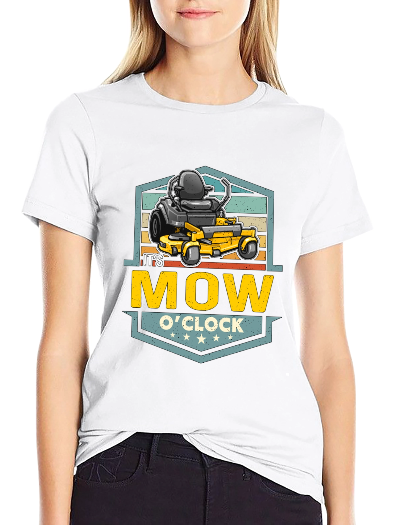 Its Mow OClock Black Graphic Tee