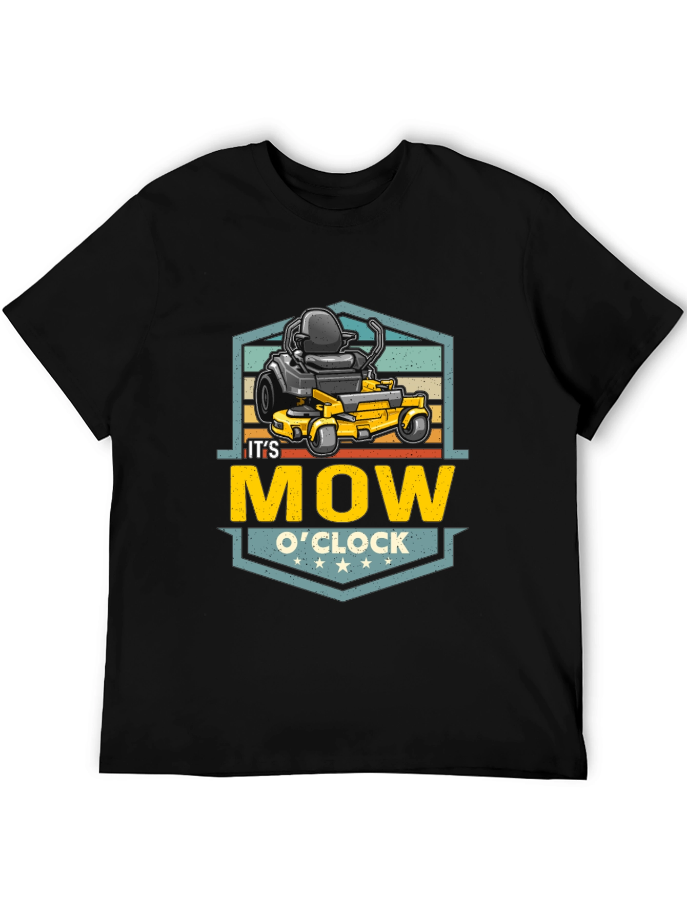 Its Mow OClock Black Graphic Tee
