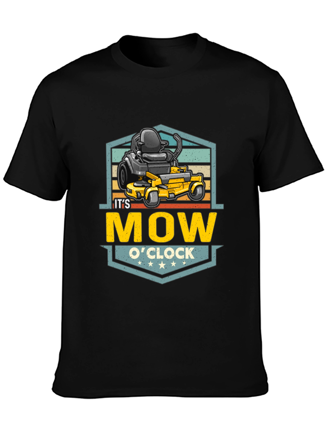 Its Mow OClock Black Graphic Tee