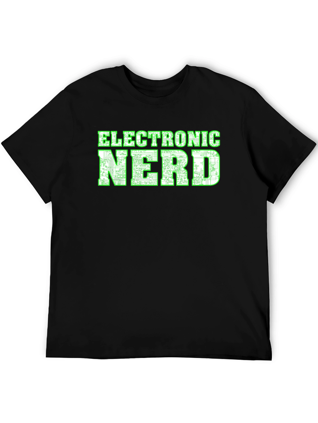 Electronic Nerd Graphic T-Shirt - Black