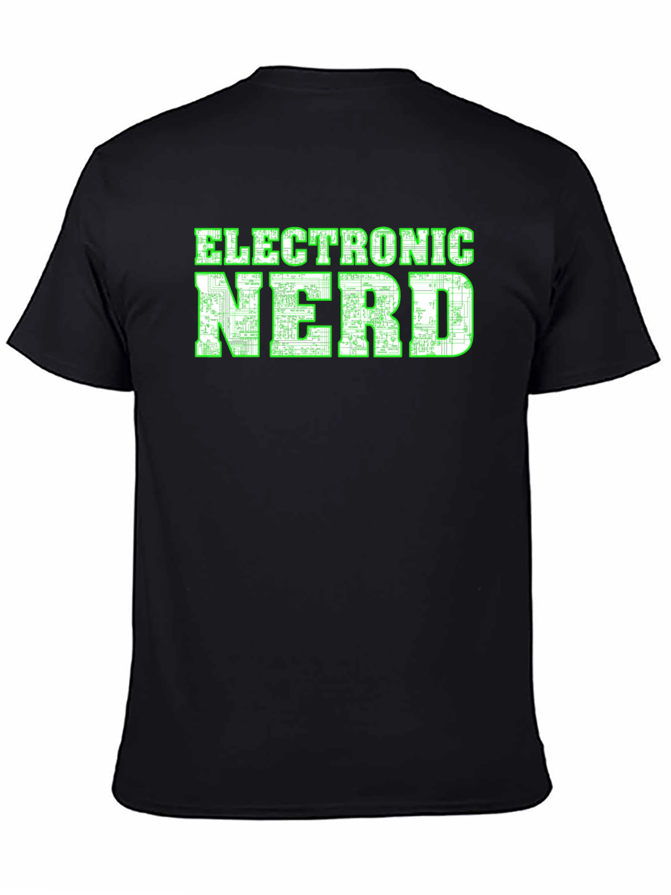 Electronic Nerd Graphic T-Shirt - Black