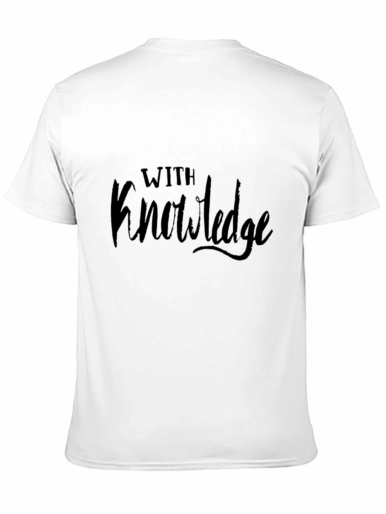 With Knowledge Mens Black Graphic Tee
