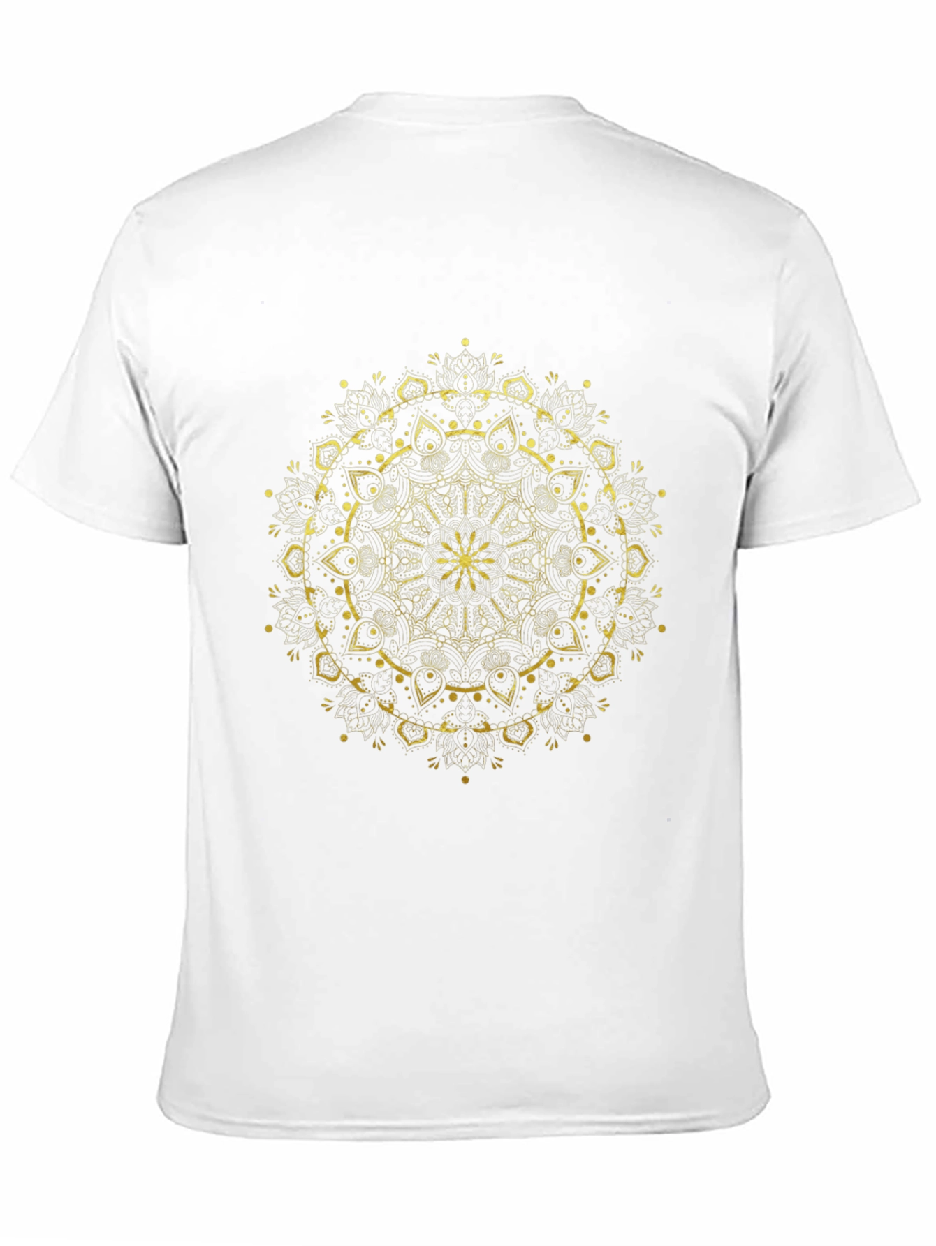 Gold Mandala Graphic Black T-Shirt