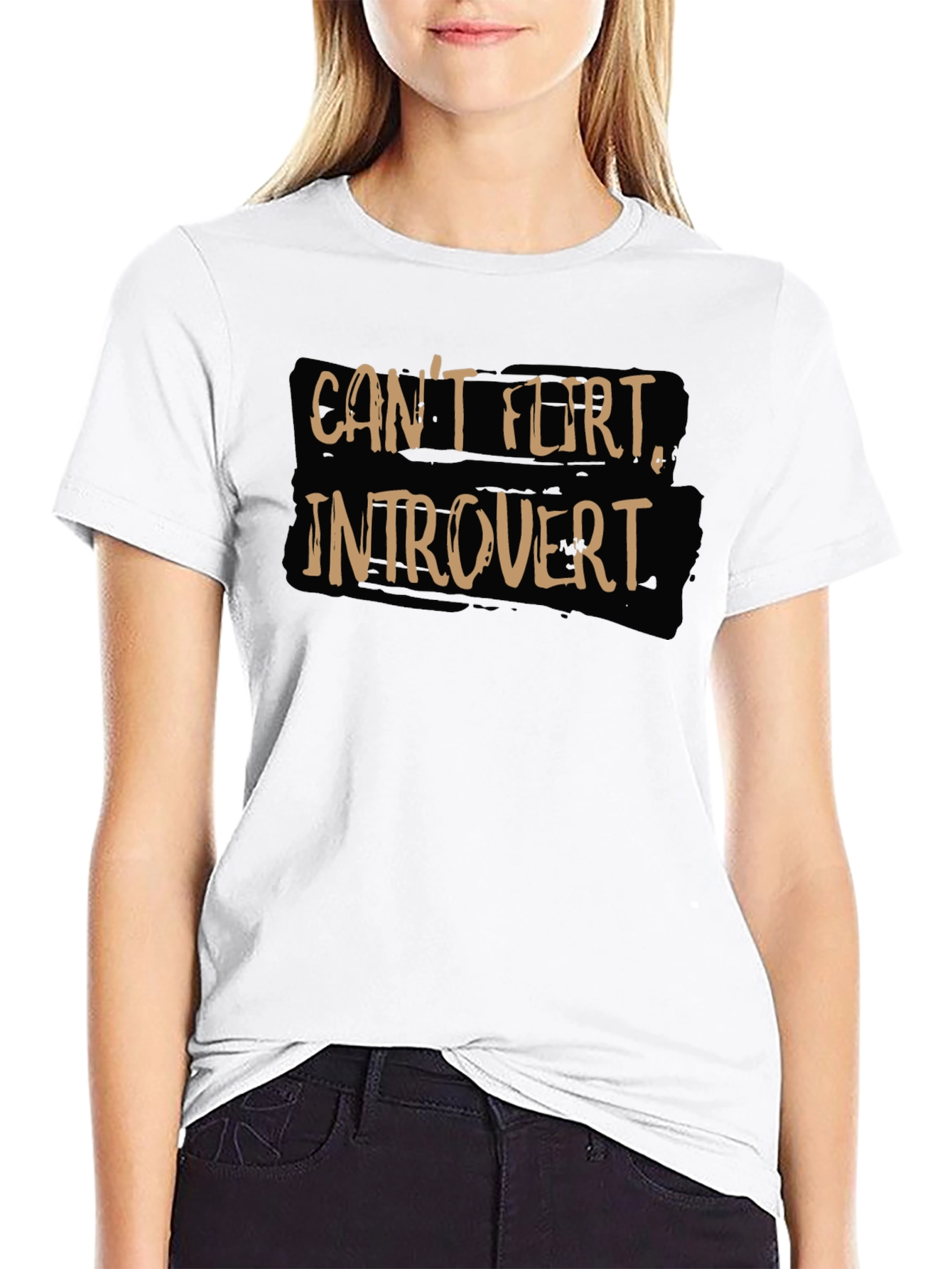 Introvert T-Shirt - Cant Flirt Slogan