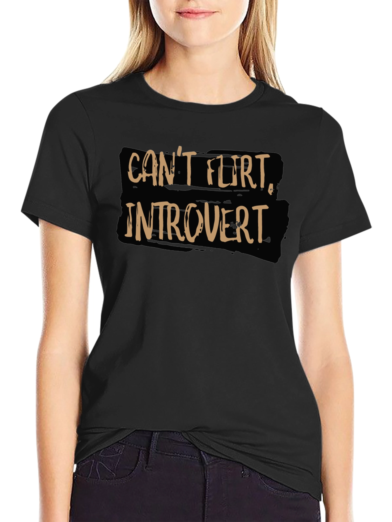 Introvert T-Shirt - Cant Flirt Slogan