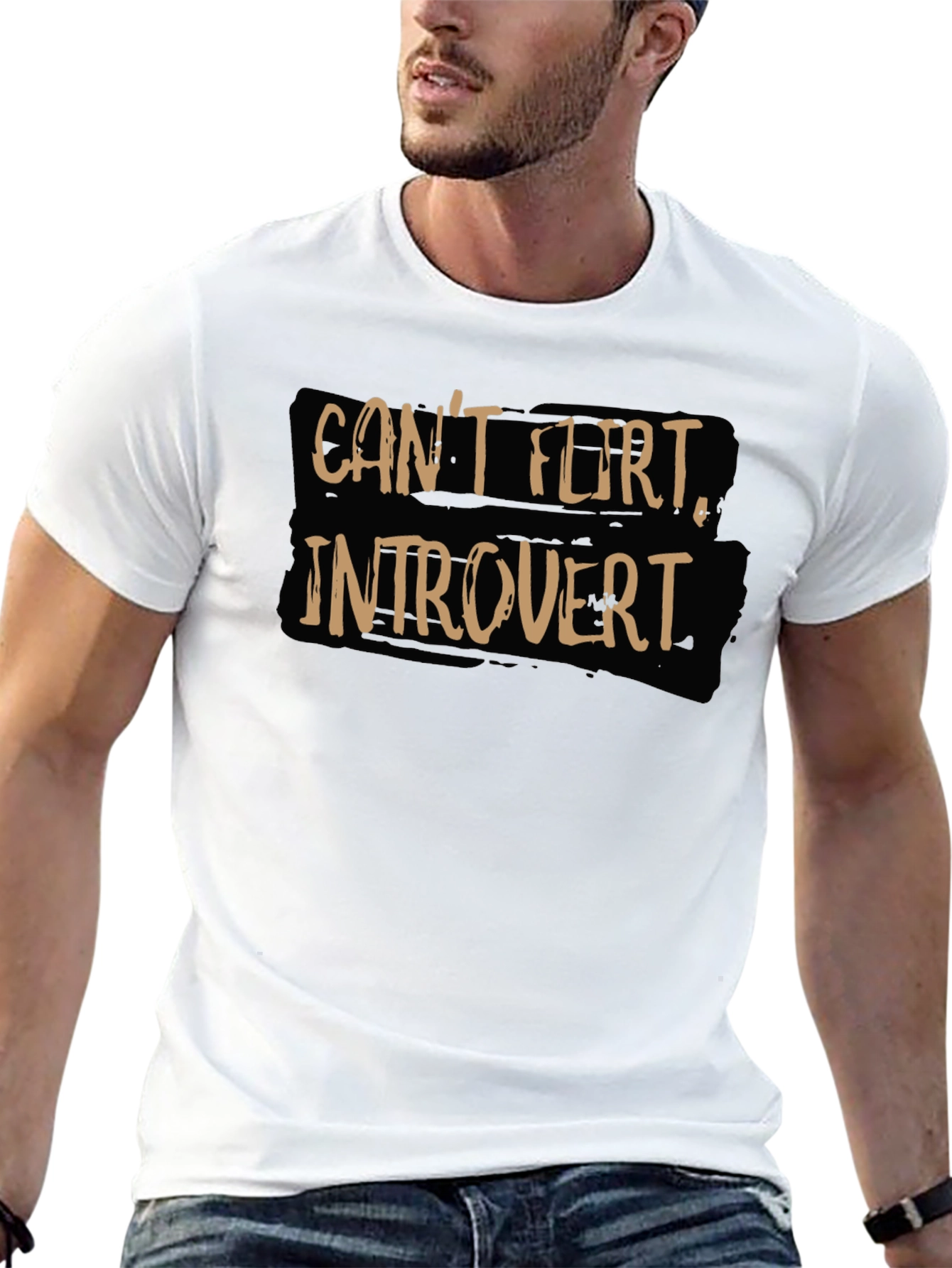 Introvert T-Shirt - Cant Flirt Slogan