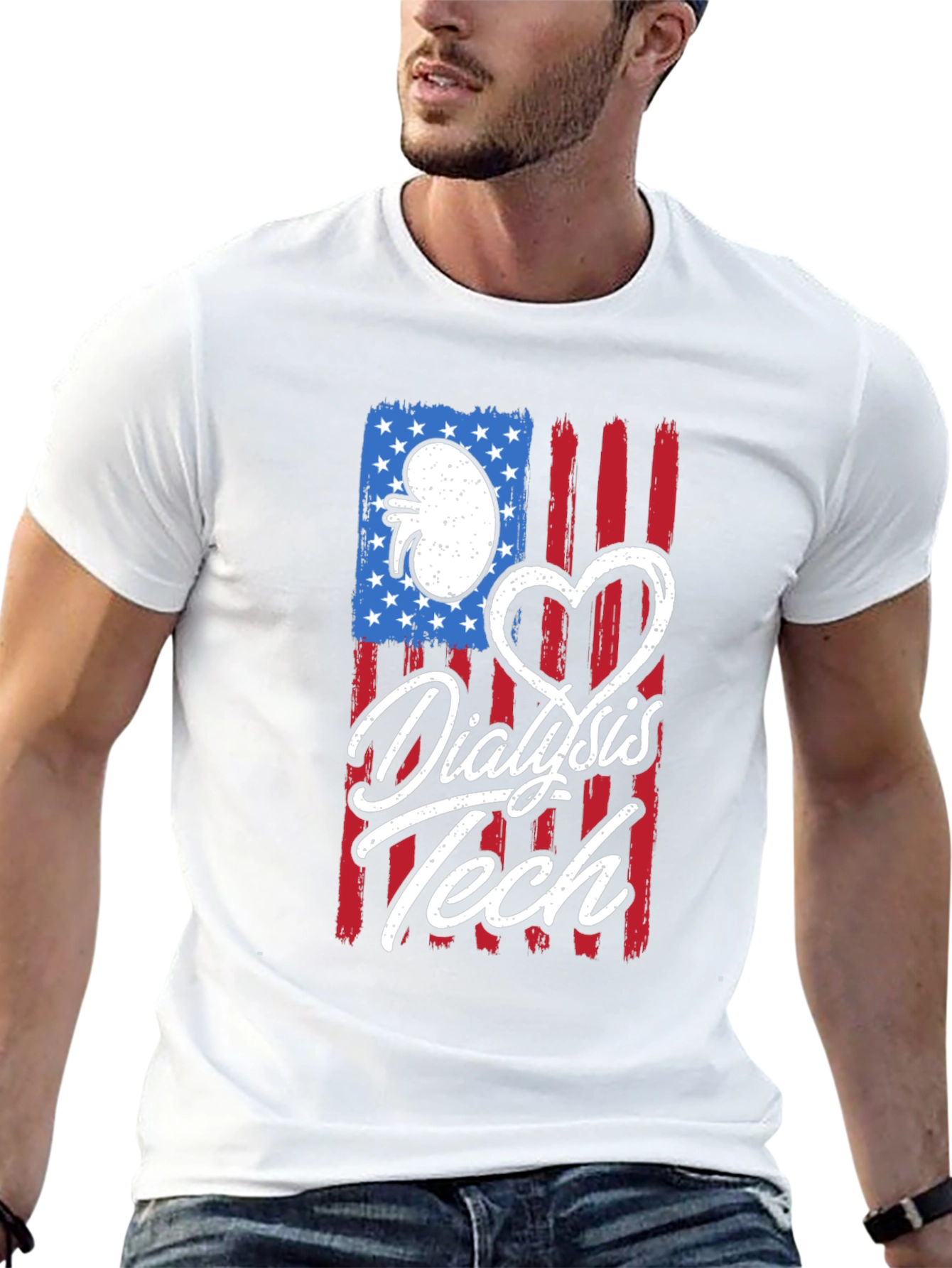Dialysis Tech American Flag T-Shirt