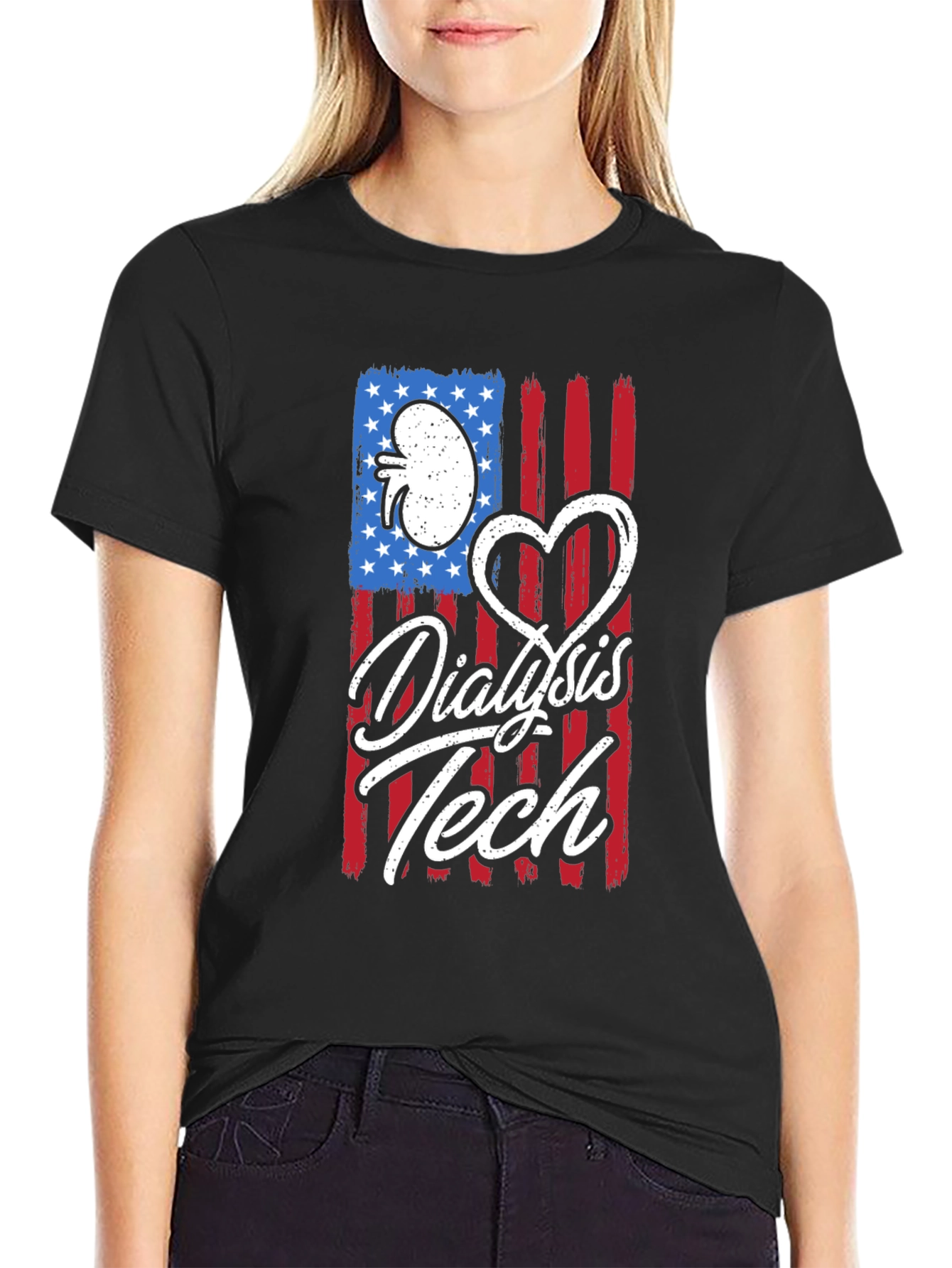 Dialysis Tech American Flag T-Shirt