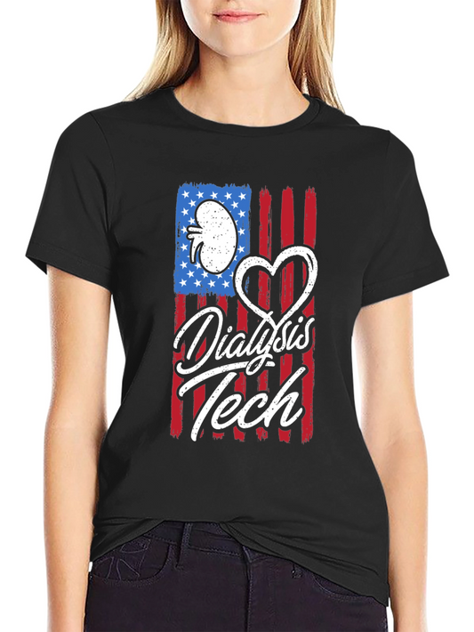 Dialysis Tech American Flag T-Shirt