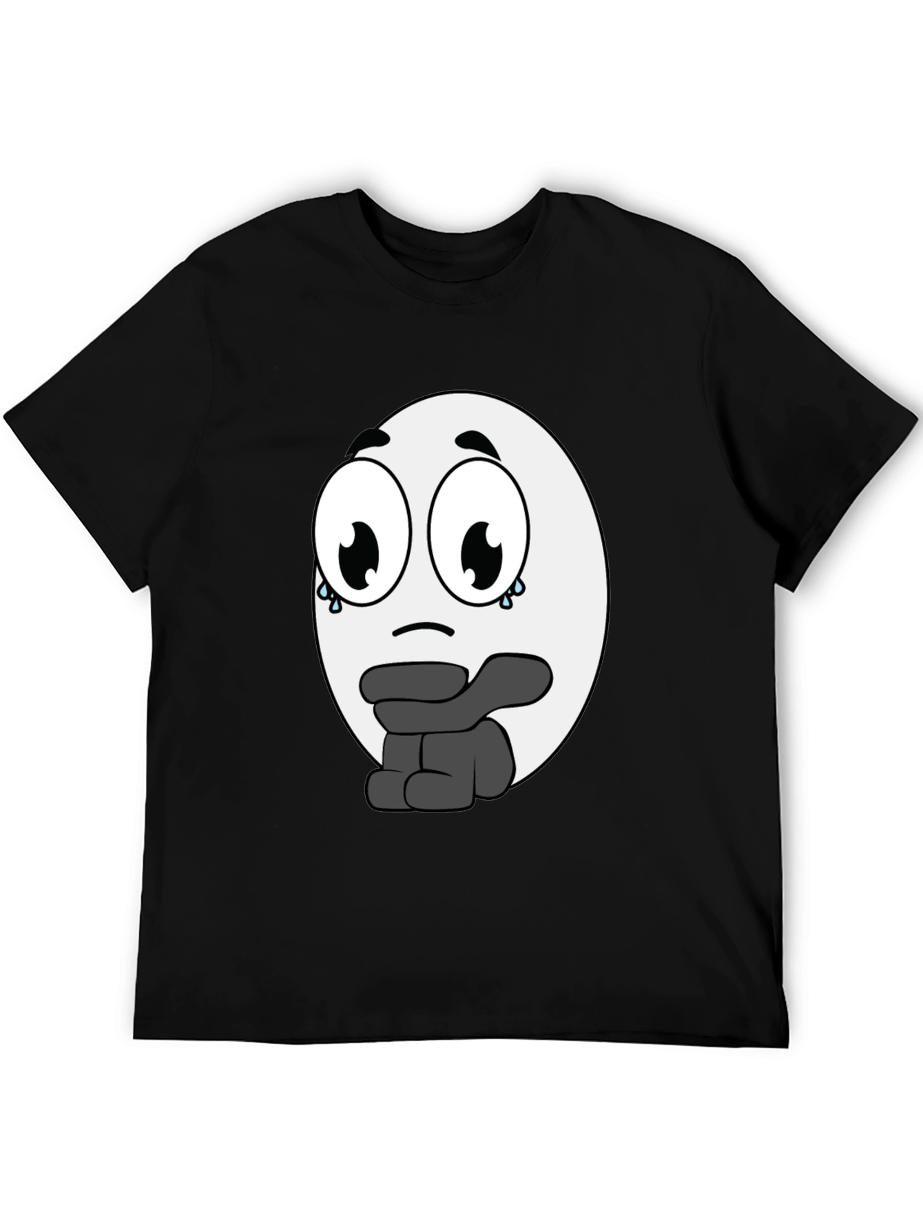 Sad Egg Cartoon T-Shirt - Unique Graphic Tee