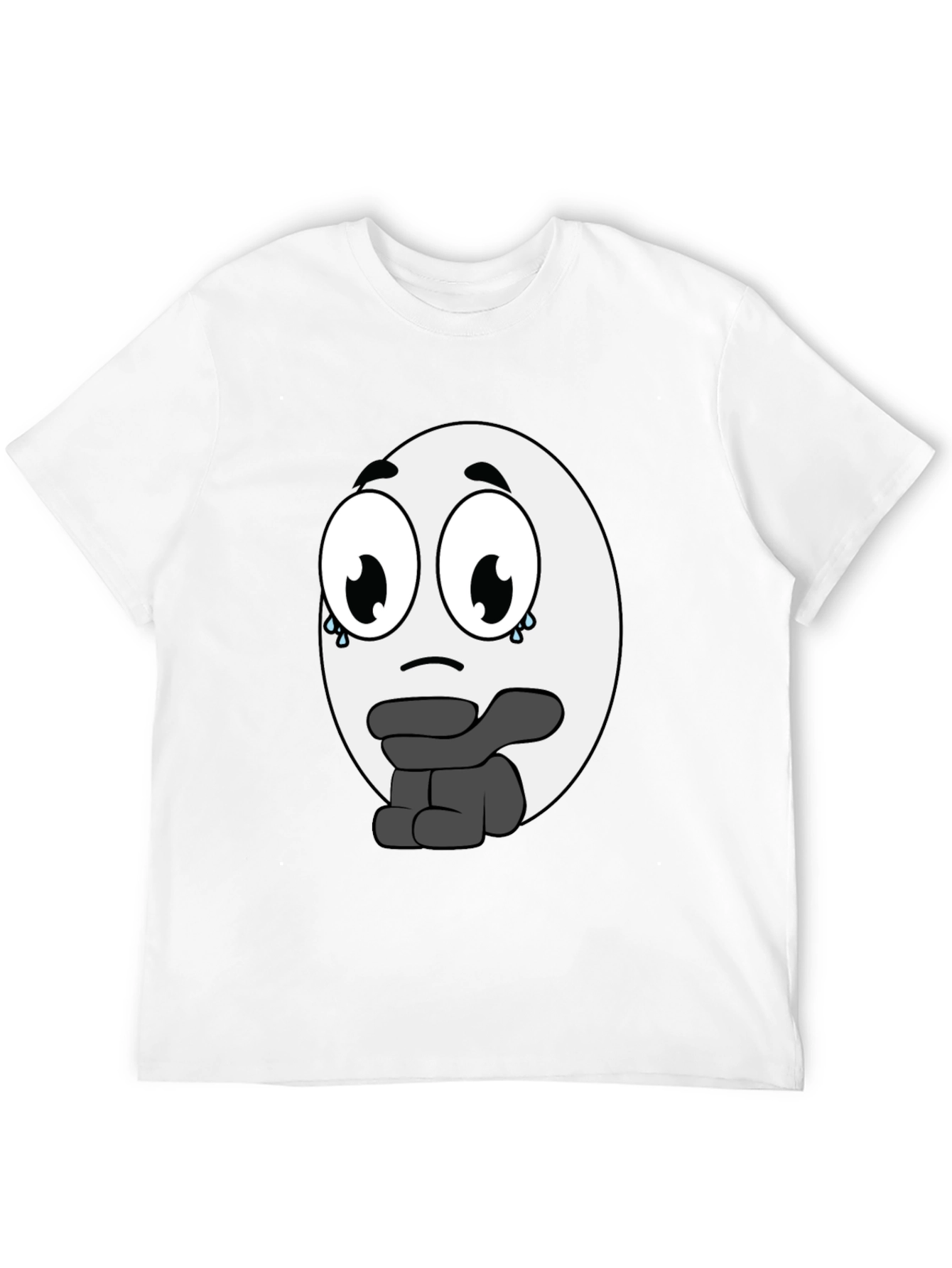 Sad Egg Cartoon T-Shirt - Unique Graphic Tee