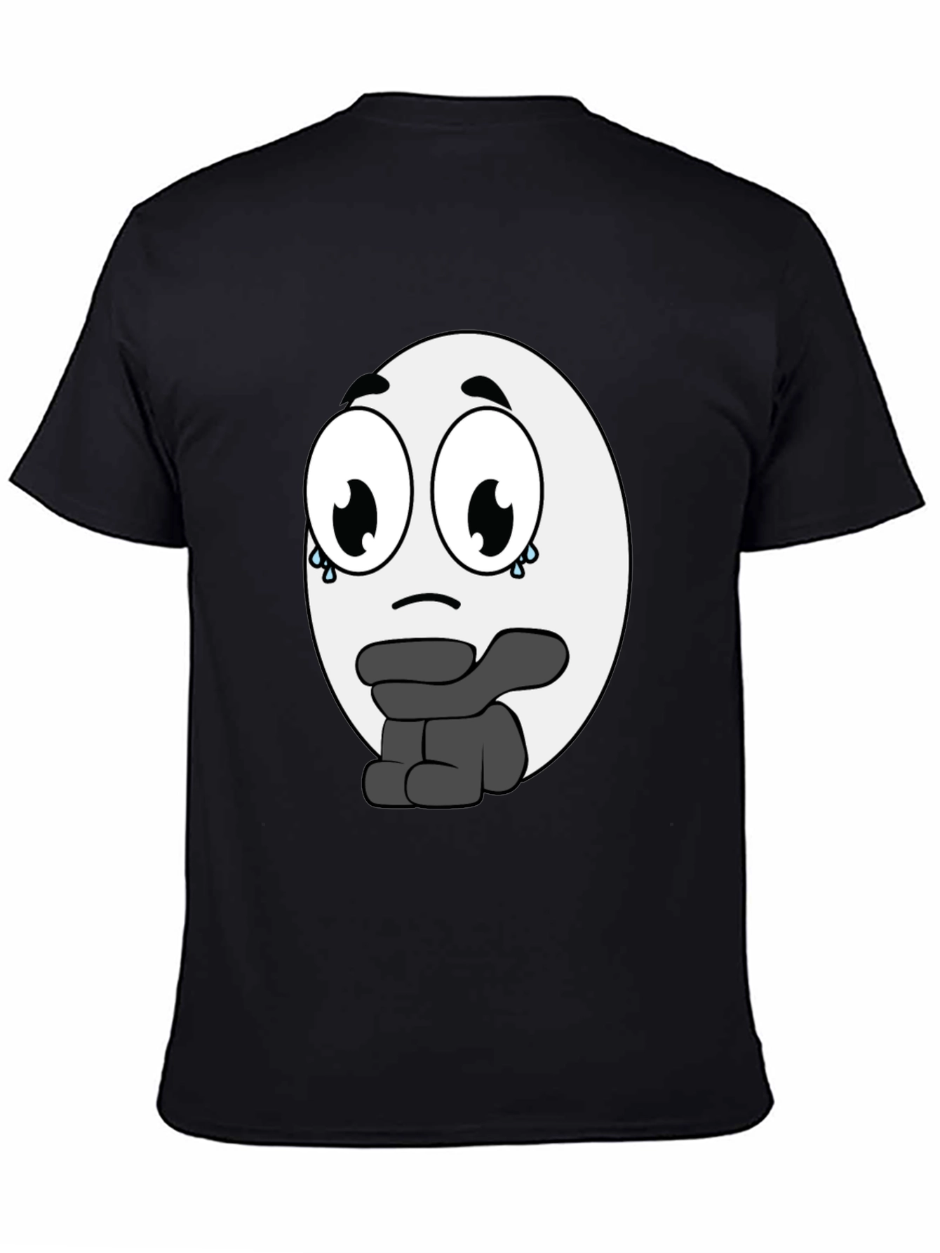 Sad Egg Cartoon T-Shirt - Unique Graphic Tee