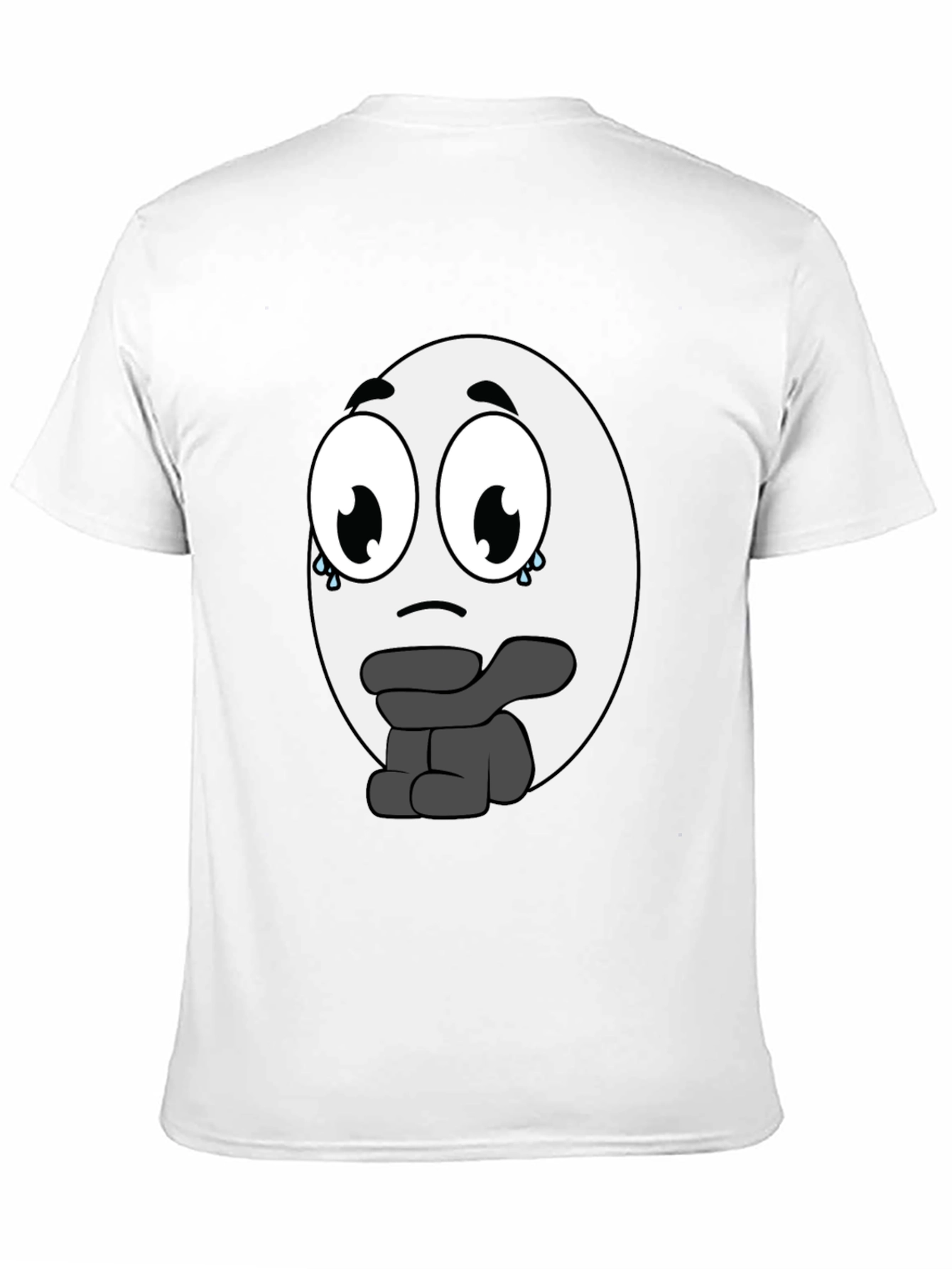 Sad Egg Cartoon T-Shirt - Unique Graphic Tee