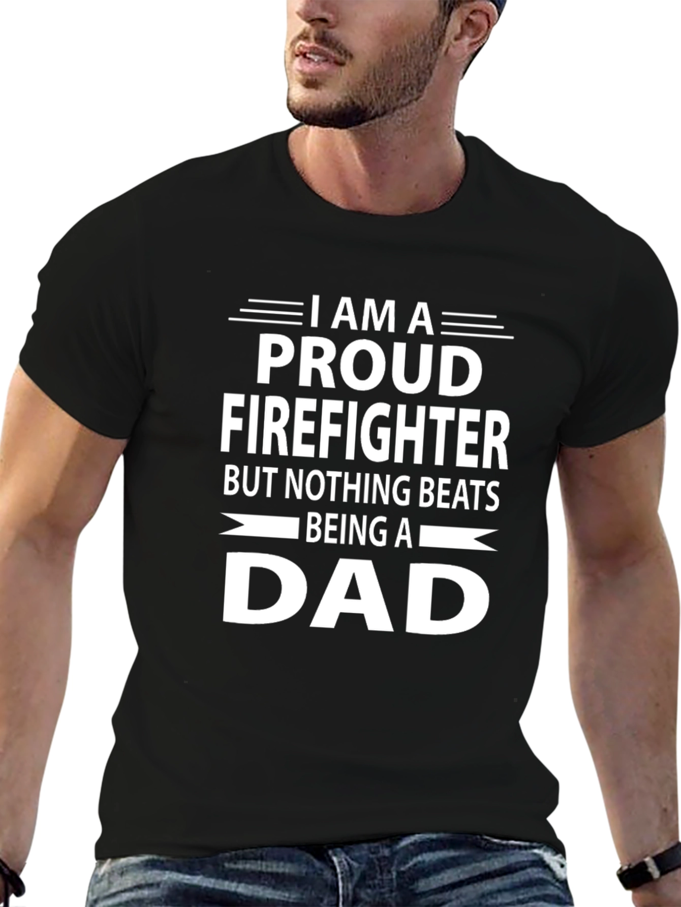 Proud Firefighter Dad T-Shirt