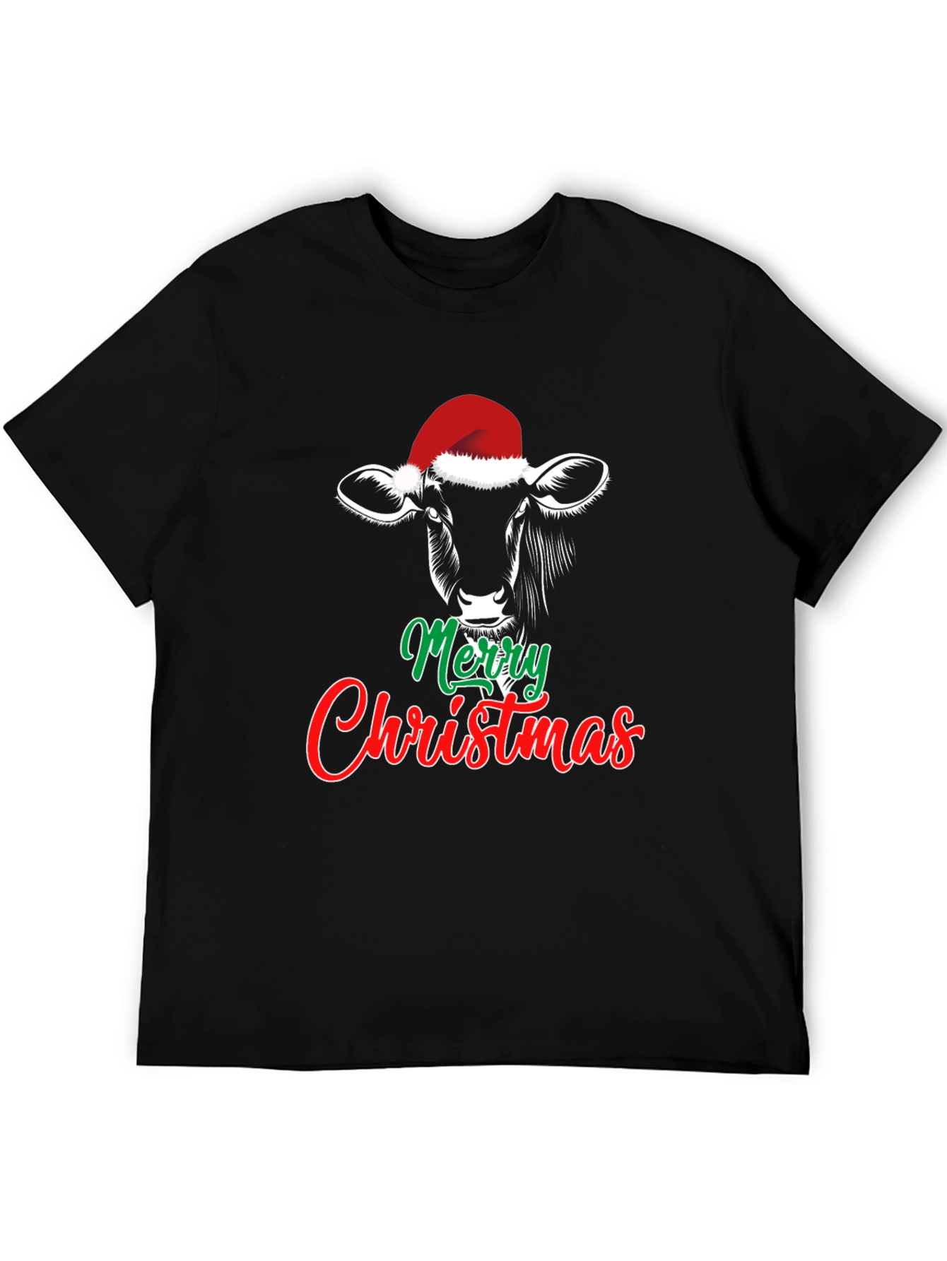 Merry Christmas Cow Graphic Tee