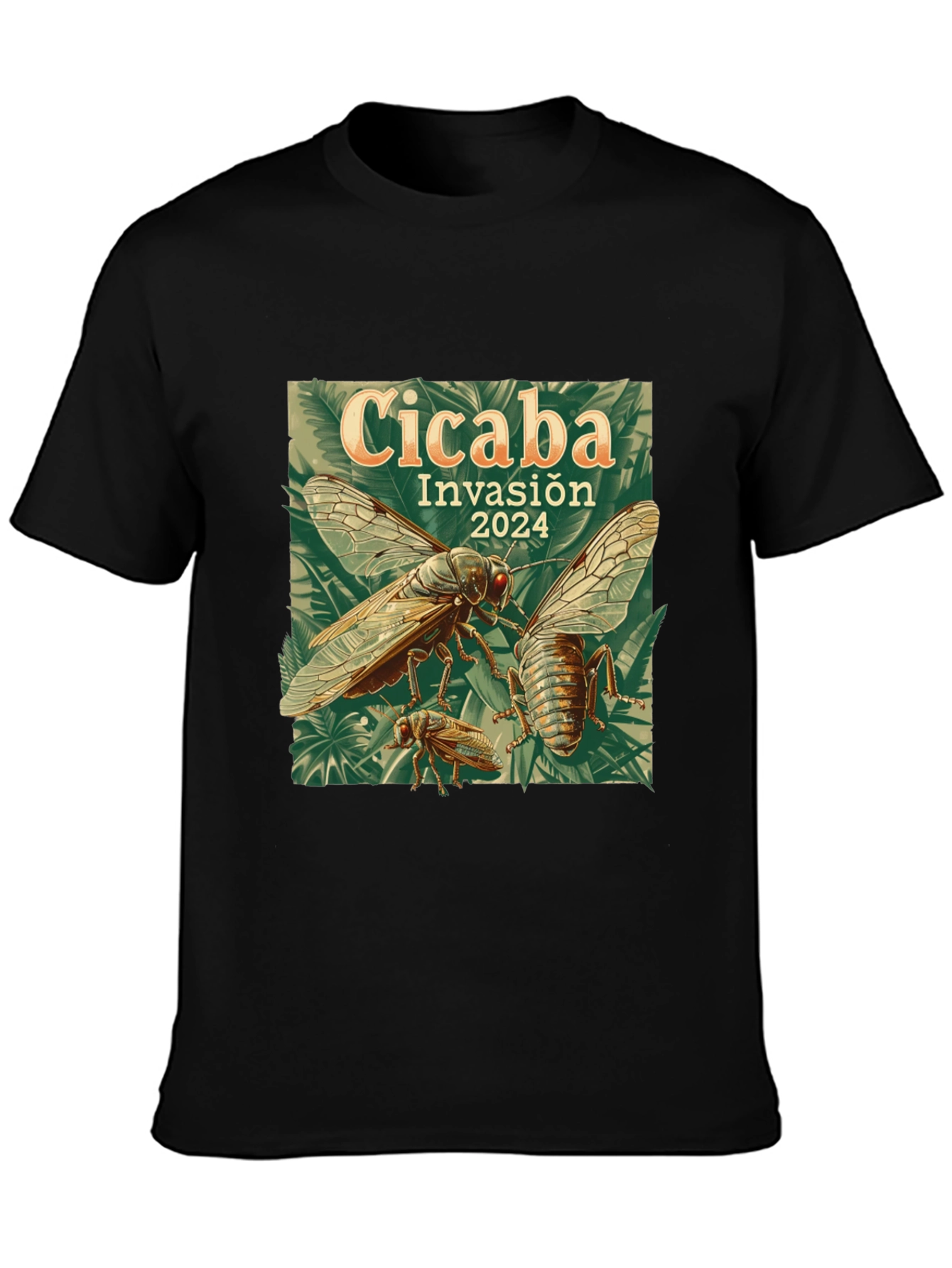 Cicada Invasion 2024 Black T-Shirt