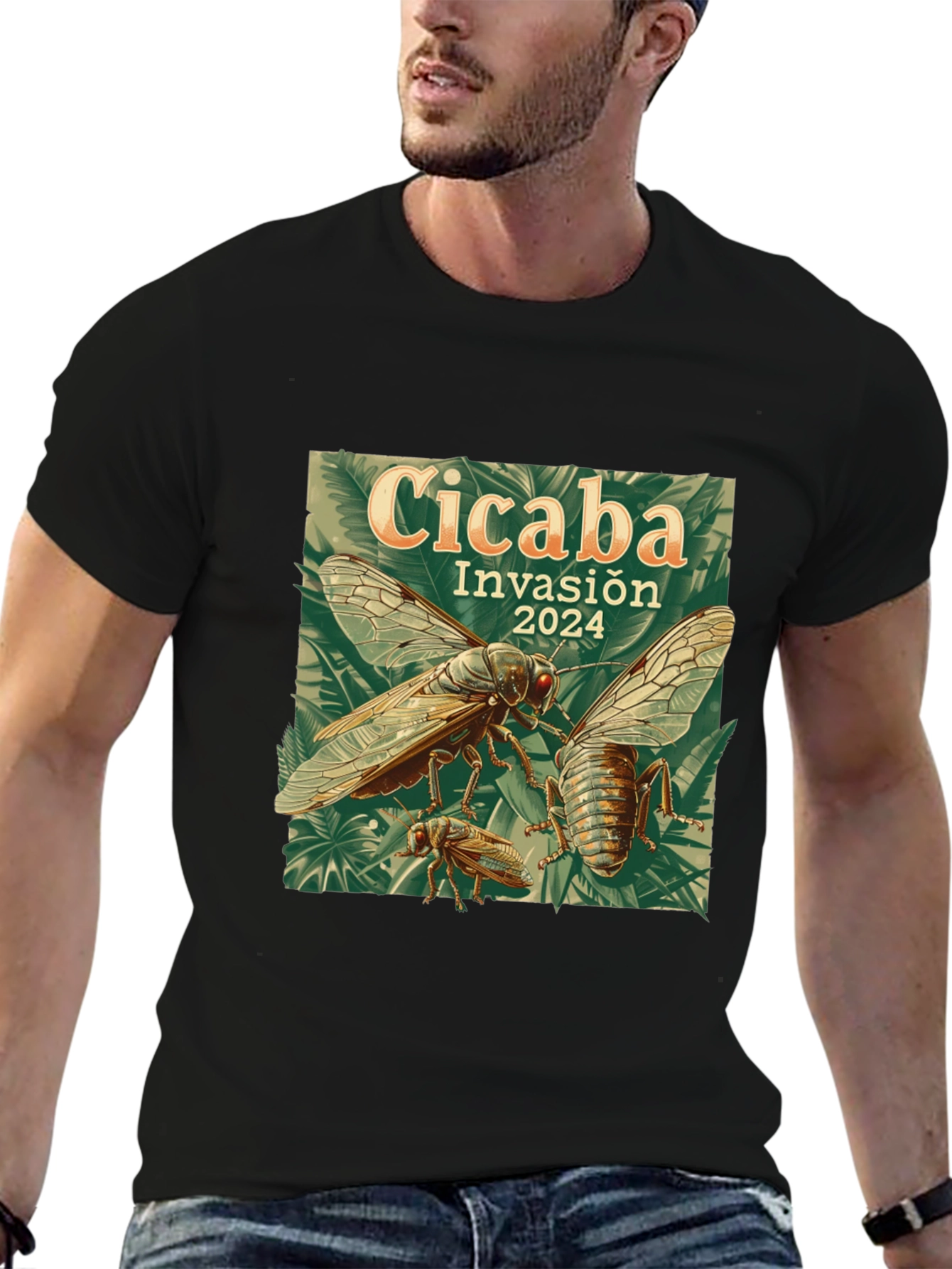 Cicada Invasion 2024 Black T-Shirt