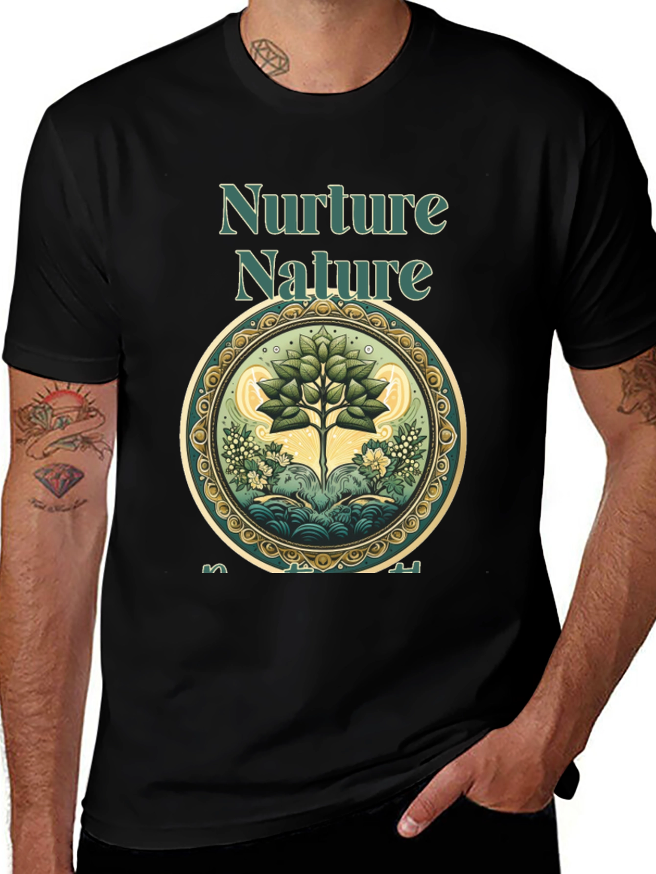 Nurture Nature Graphic Tee - Eco-Friendly Design