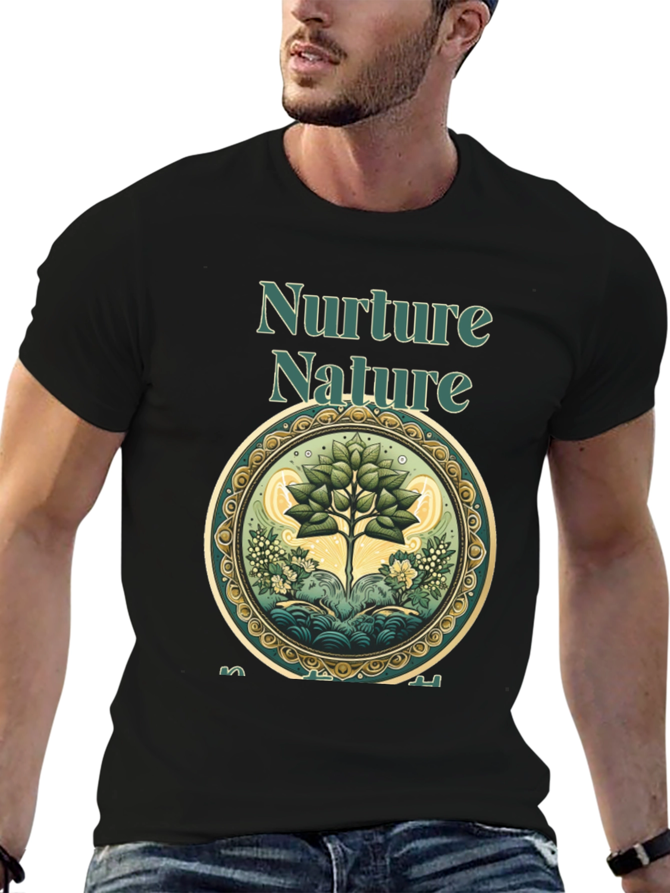 Nurture Nature Graphic Tee - Eco-Friendly Design