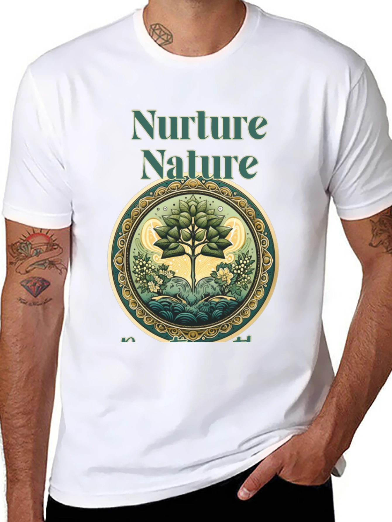 Nurture Nature Graphic Tee - Eco-Friendly Design