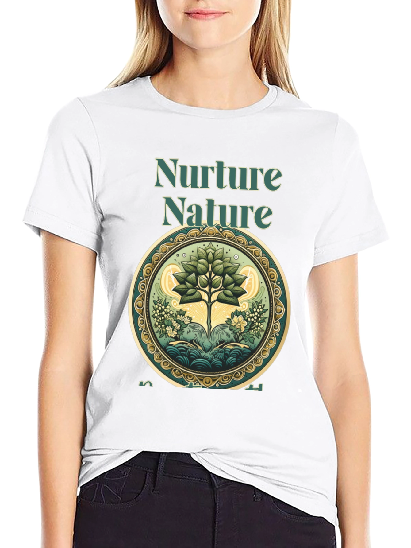 Nurture Nature Graphic Tee - Eco-Friendly Design