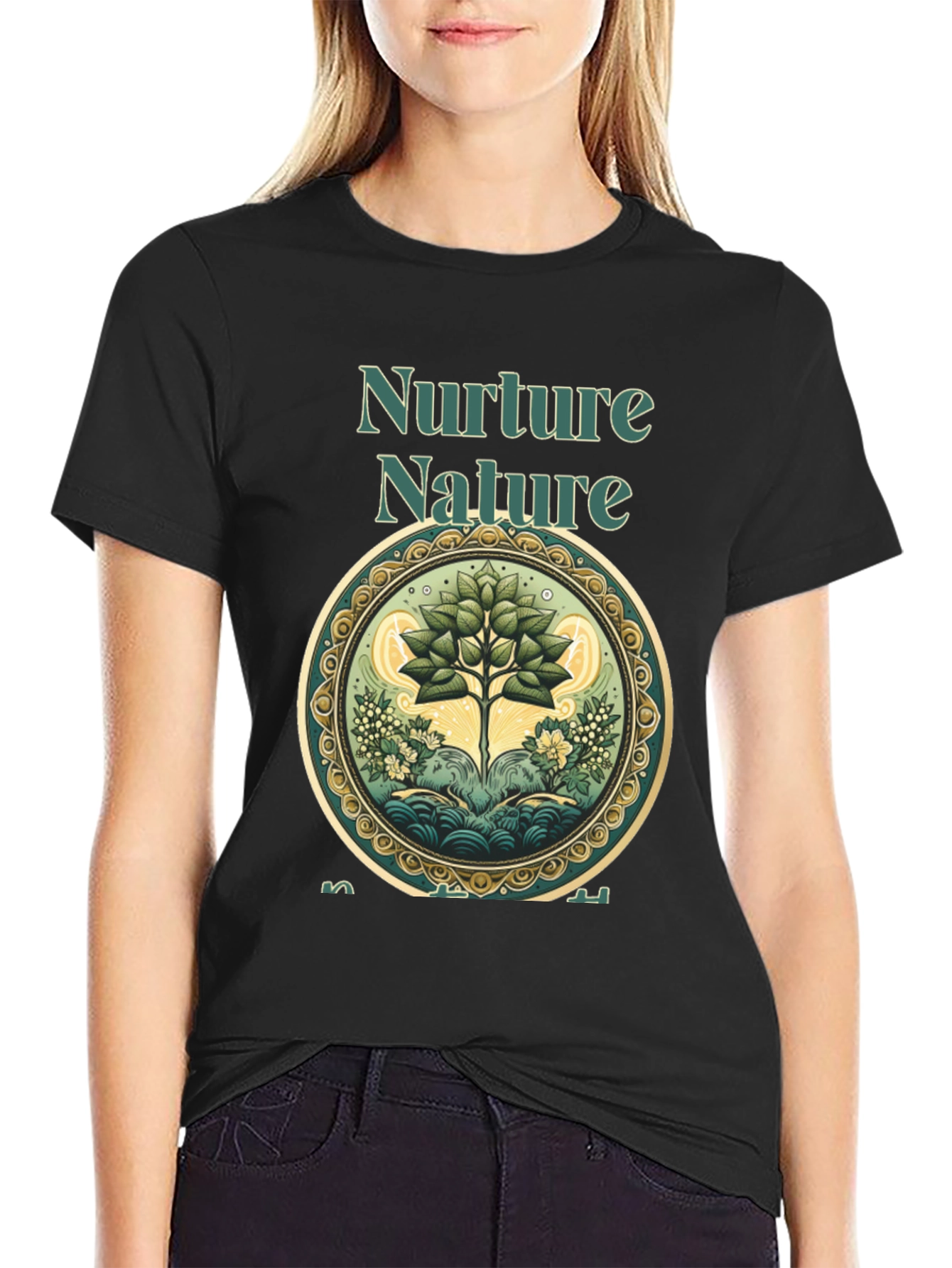 Nurture Nature Graphic Tee - Eco-Friendly Design