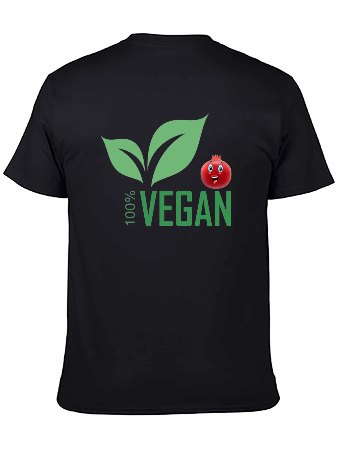 100% Vegan T-Shirt with Pomegranate Design