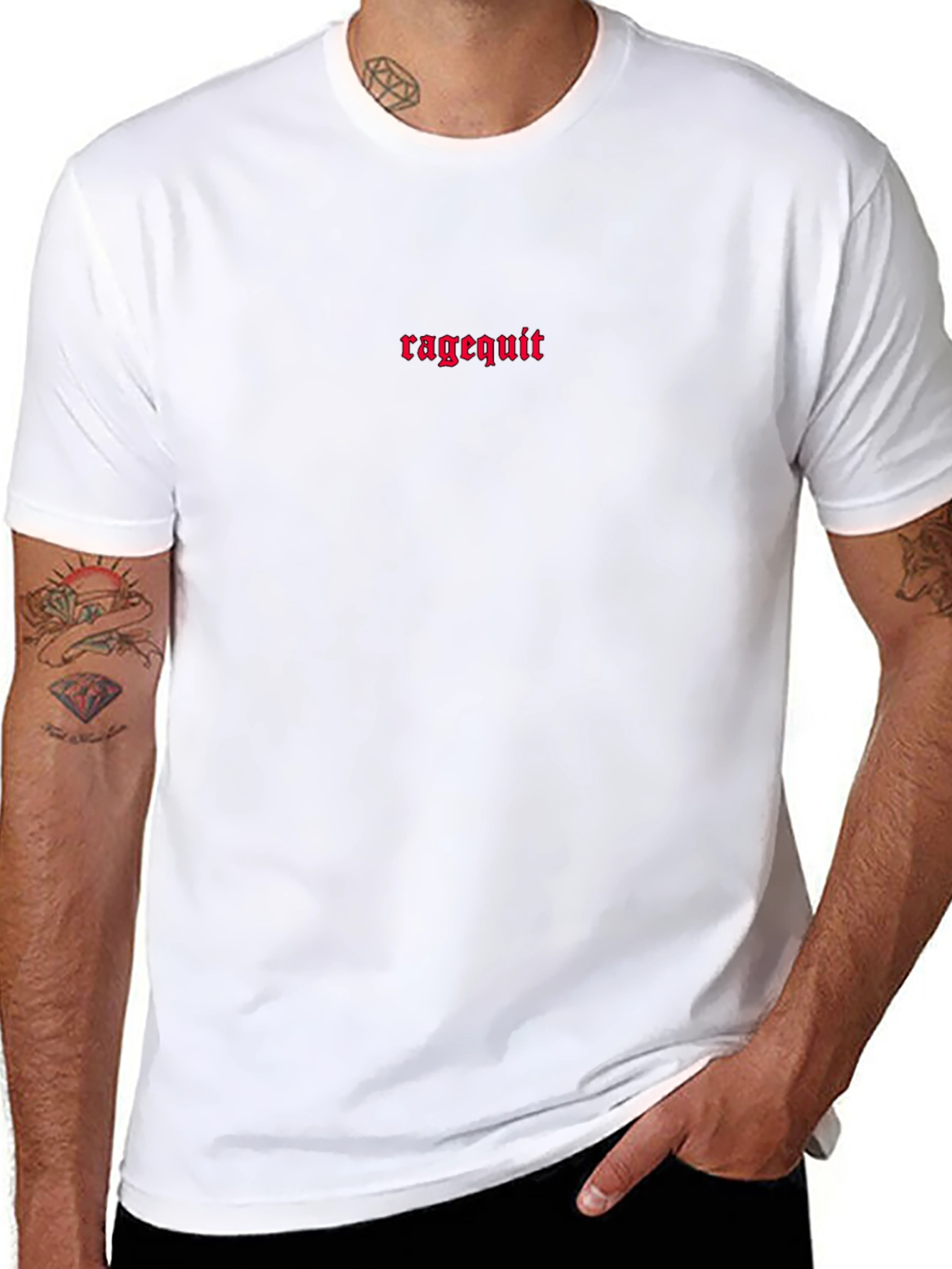 Ragequit Black Crewneck T-Shirt