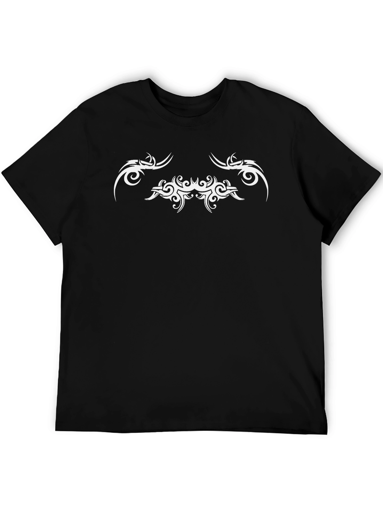 Tribal Graphic Print Black T-Shirt