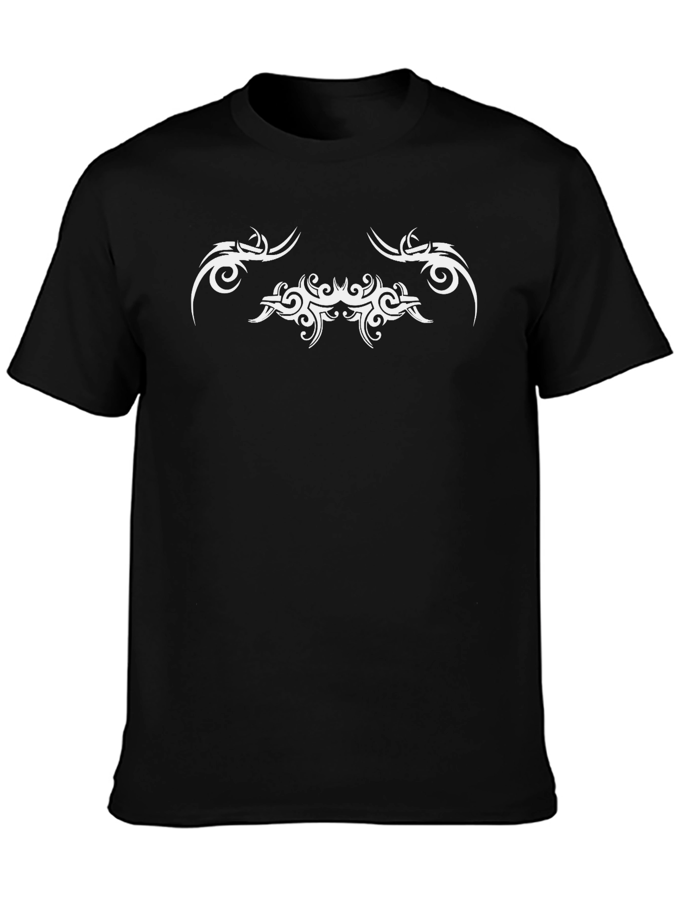 Tribal Graphic Print Black T-Shirt