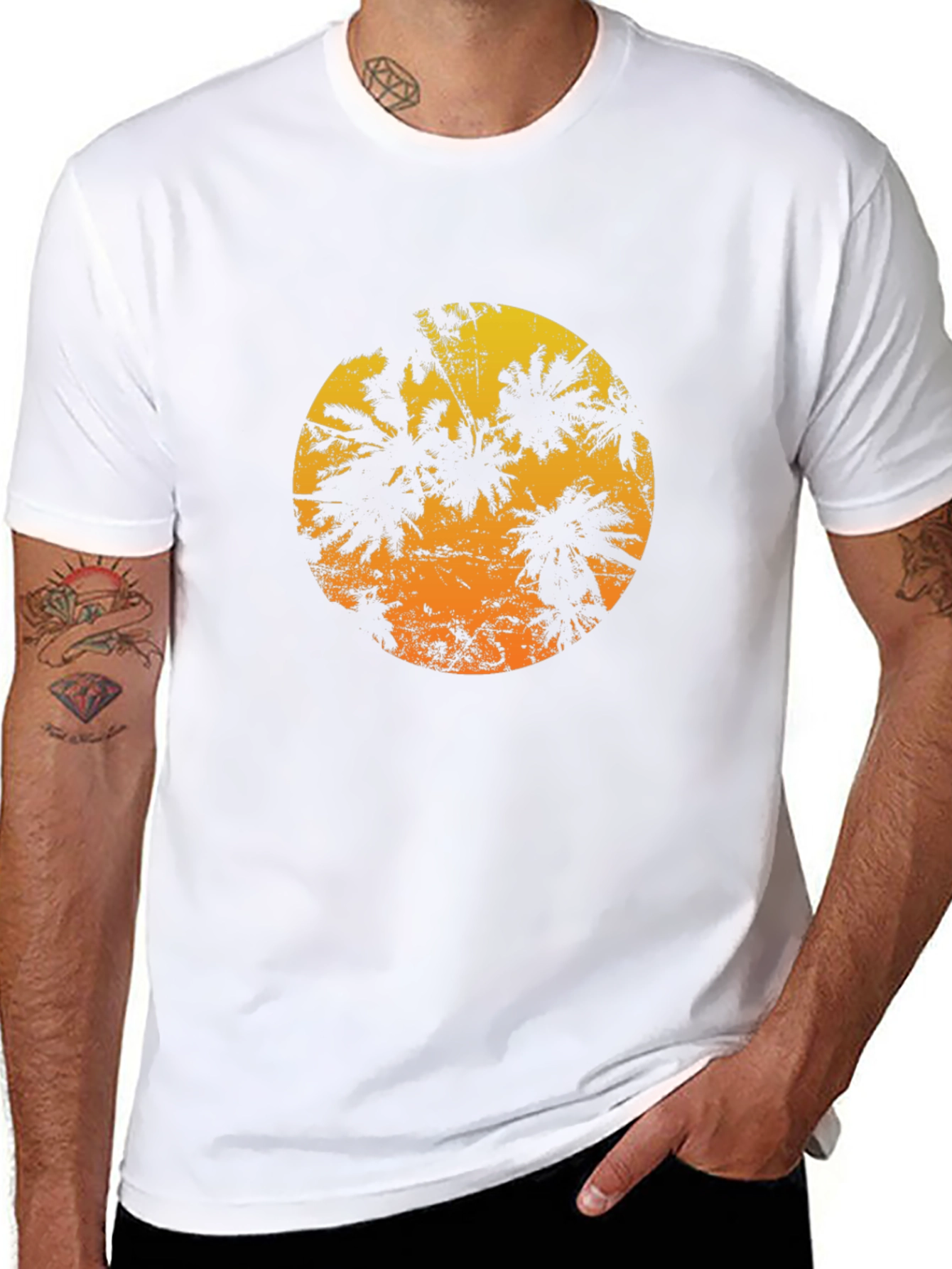 Sunset Palm Tee - Tropical Vibe Shirt