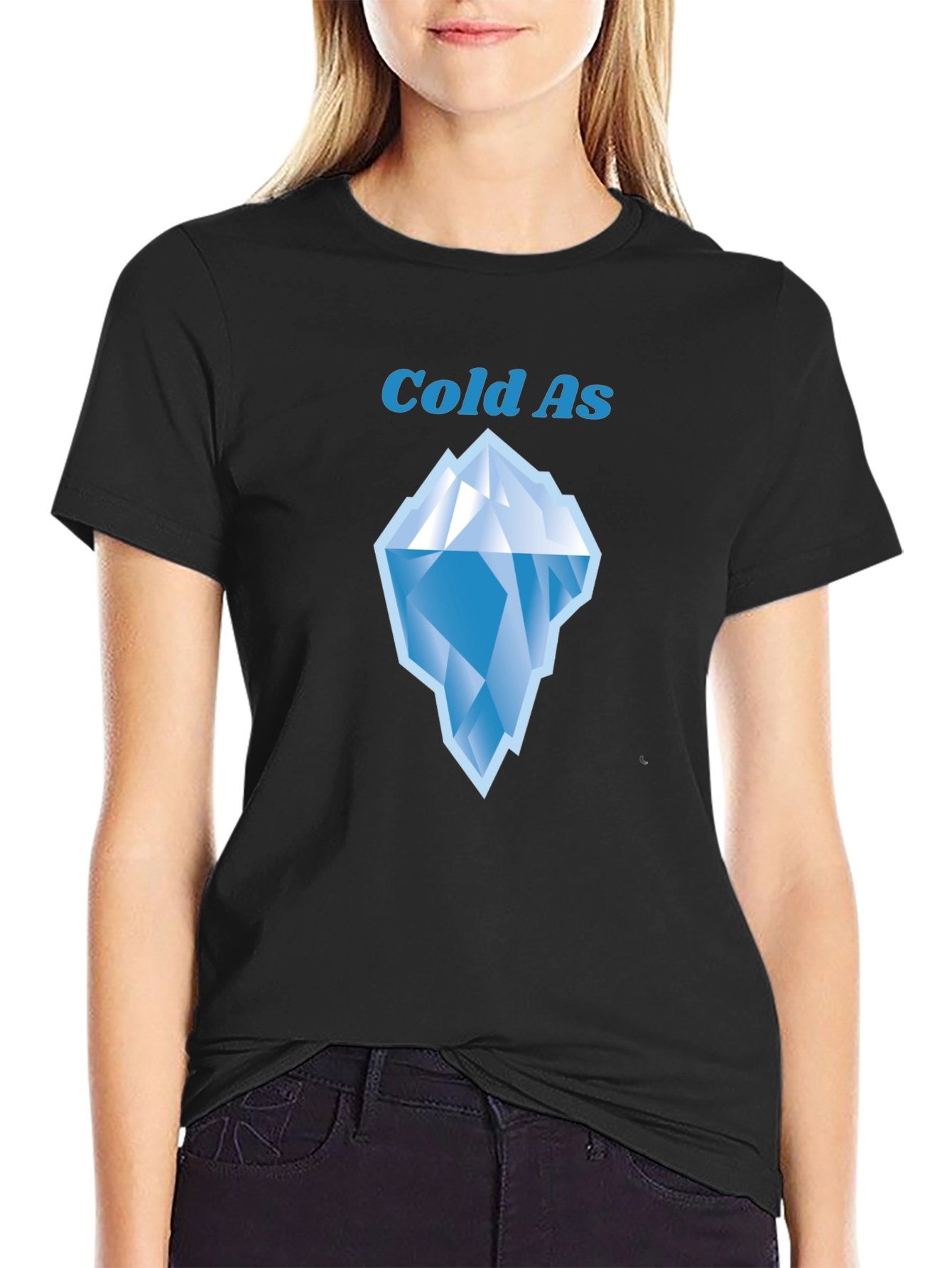 Cold As Iceberg Graphic Tee - Black Cotton T-Shirt