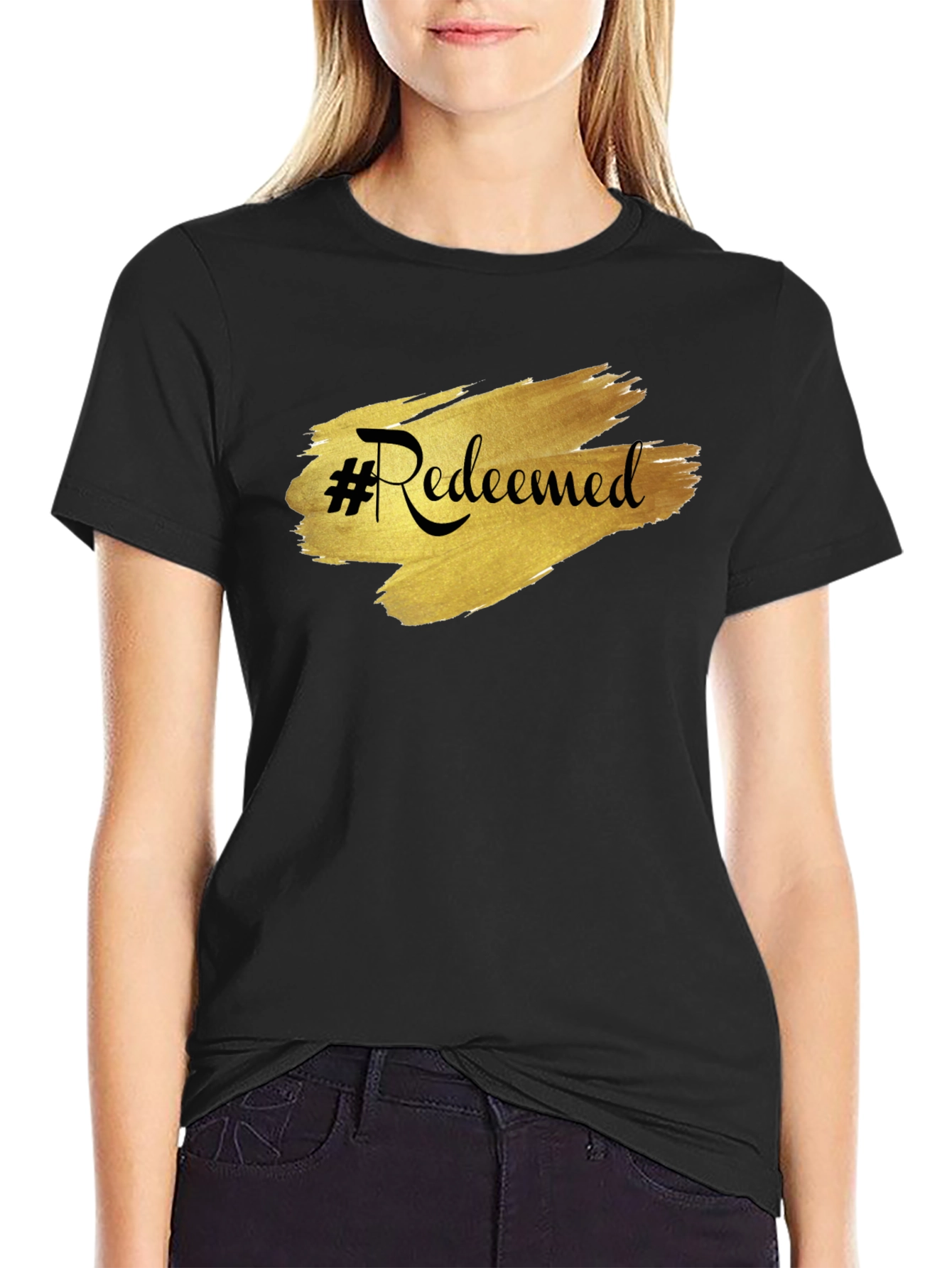 #Redeemed Graphic Tee - Stylish Black T-Shirt