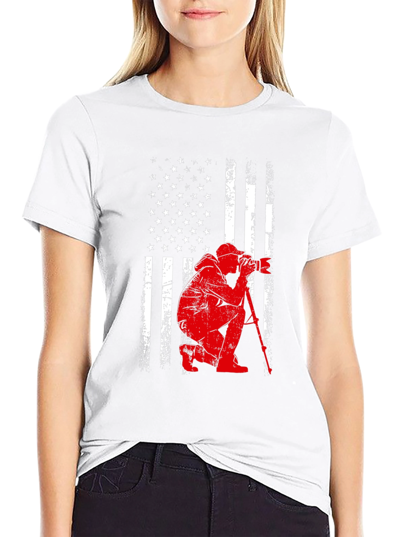 Patriotic Photographer Graphic T-Shirt