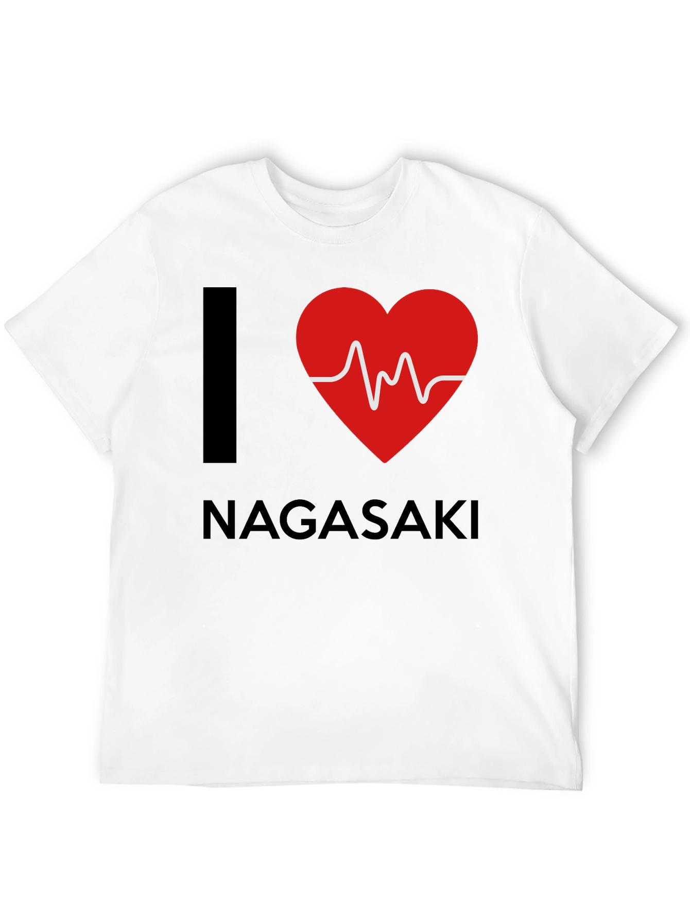 I Love Nagasaki Heartbeat T-Shirt