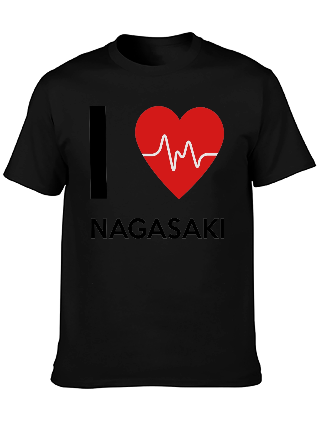 I Love Nagasaki Heartbeat T-Shirt