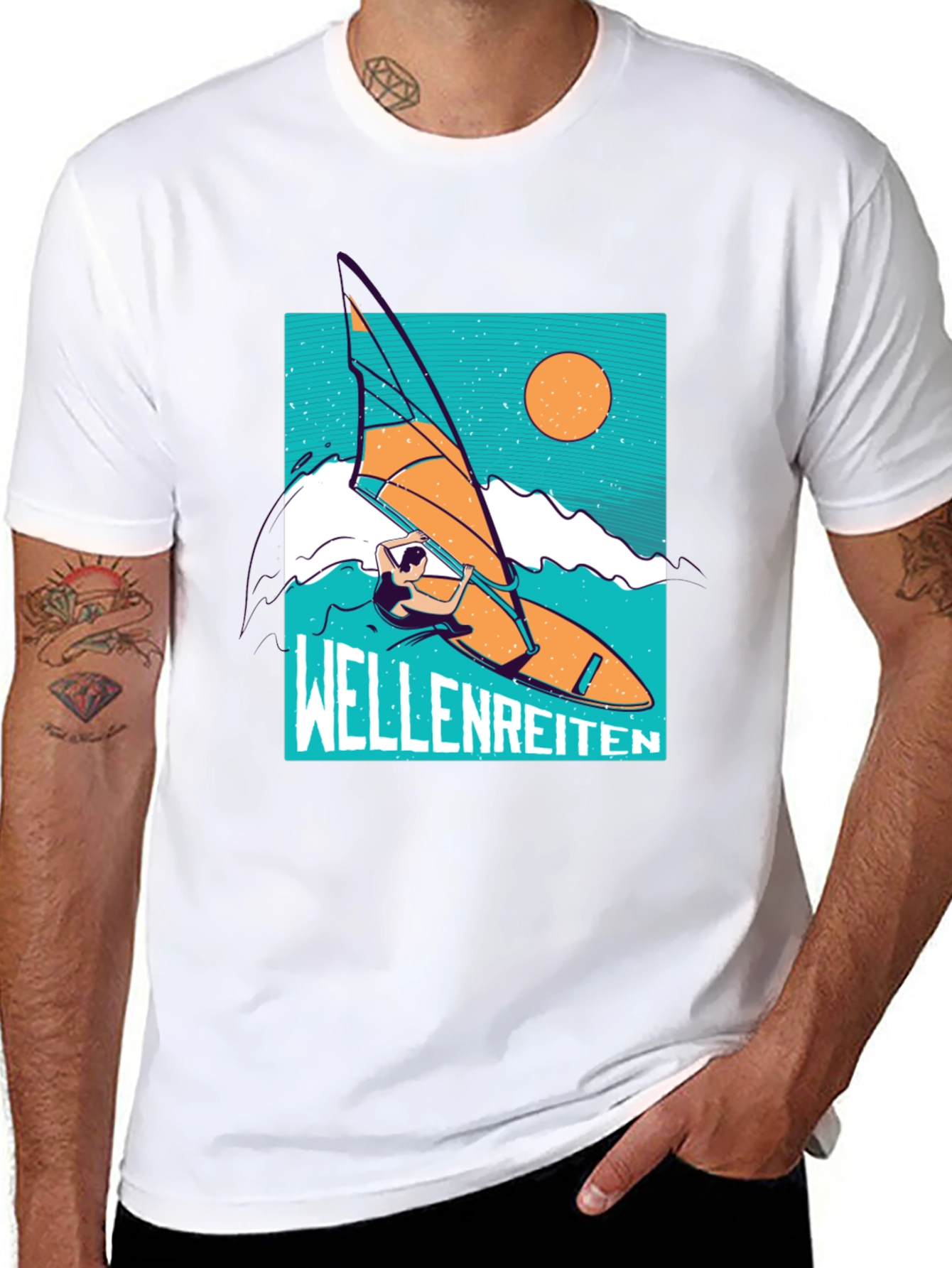 Wellenreiten T-Shirt - Windsurfing Graphic Tee