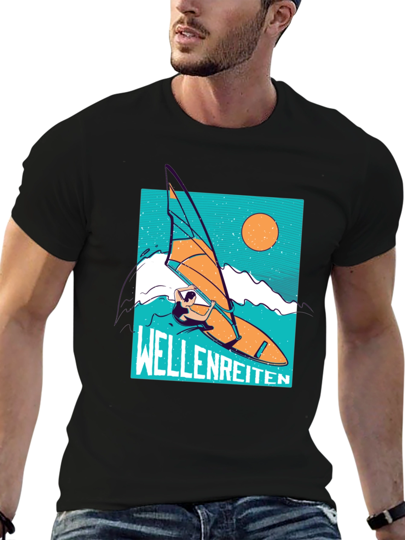 Wellenreiten T-Shirt - Windsurfing Graphic Tee