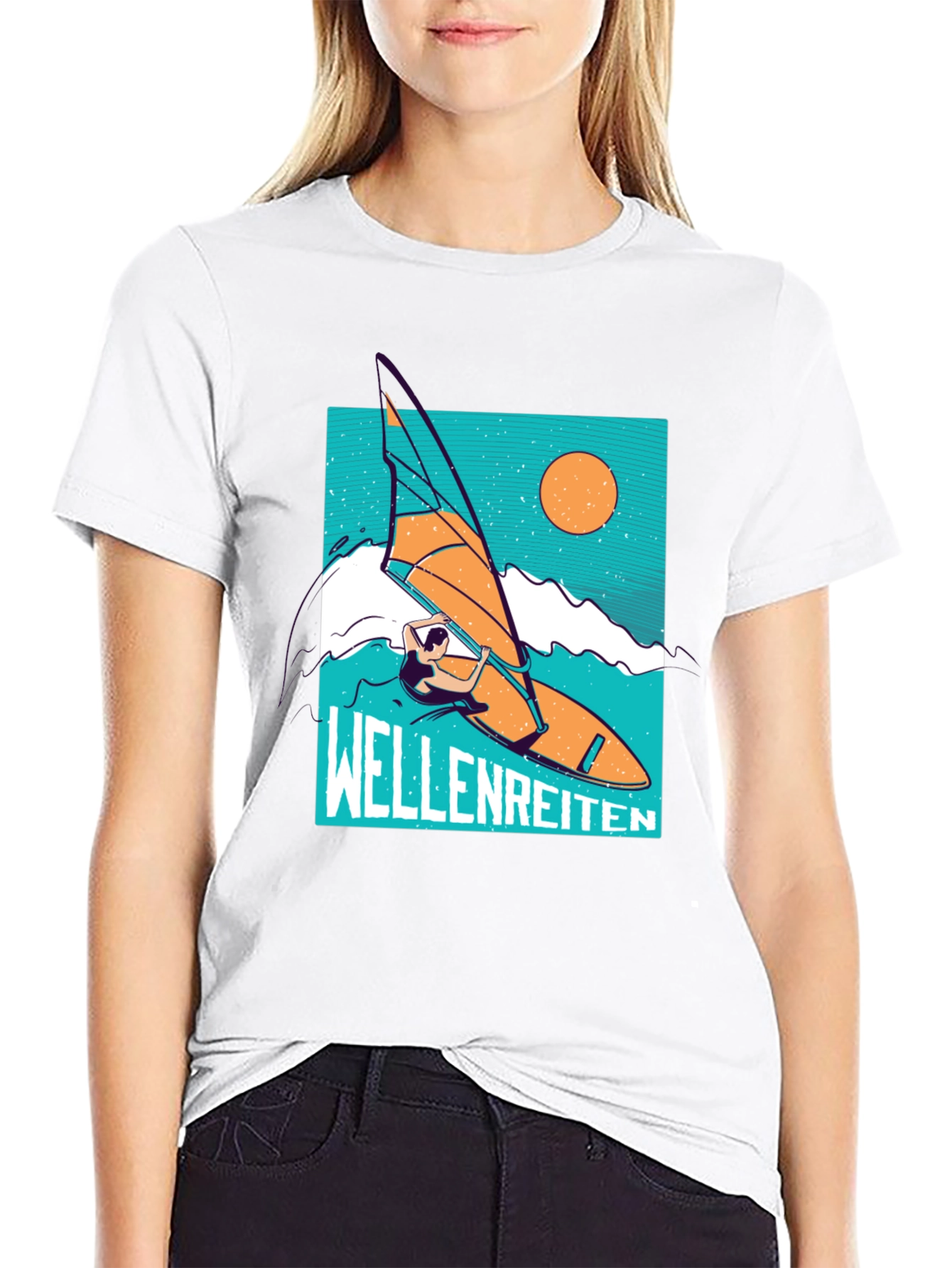 Wellenreiten T-Shirt - Windsurfing Graphic Tee
