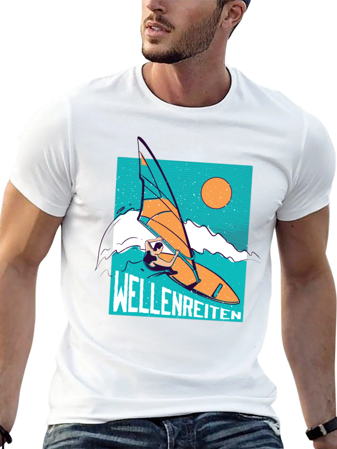Wellenreiten T-Shirt - Windsurfing Graphic Tee