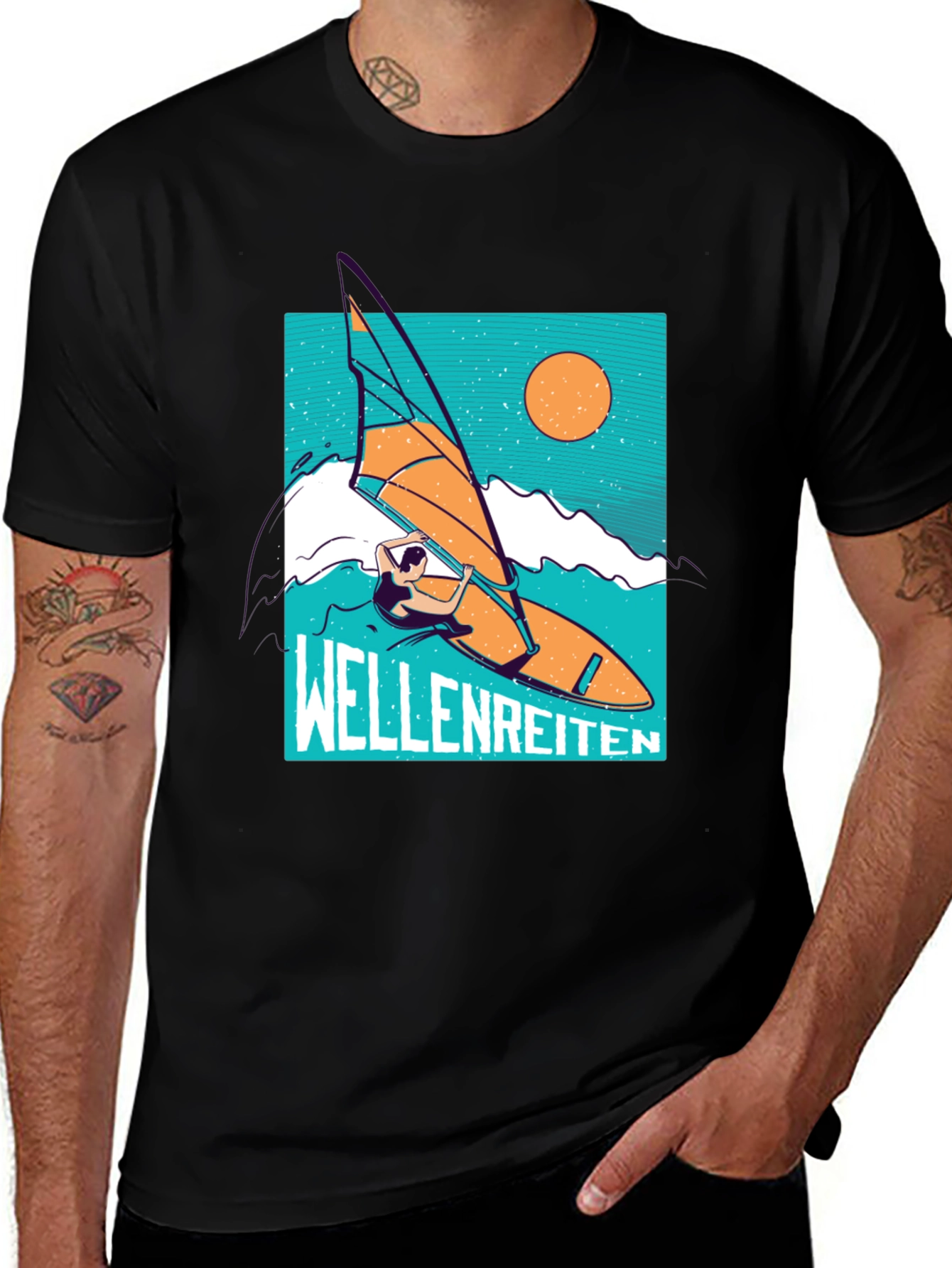 Wellenreiten T-Shirt - Windsurfing Graphic Tee